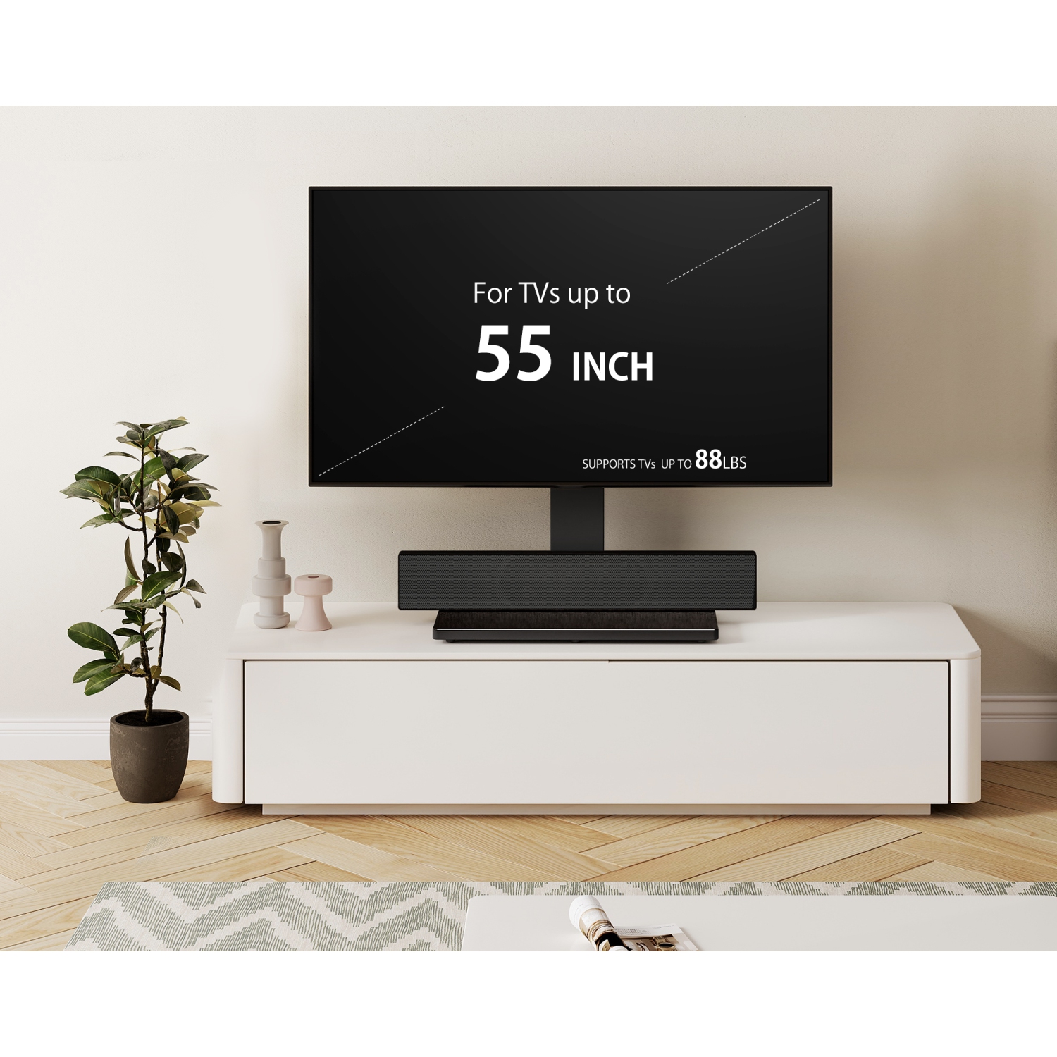 Meuble pour téléviseur de 27 à 55 po avec support et hauteur réglable VESA jusqu’à 400 x 400 mm de FITUEYES