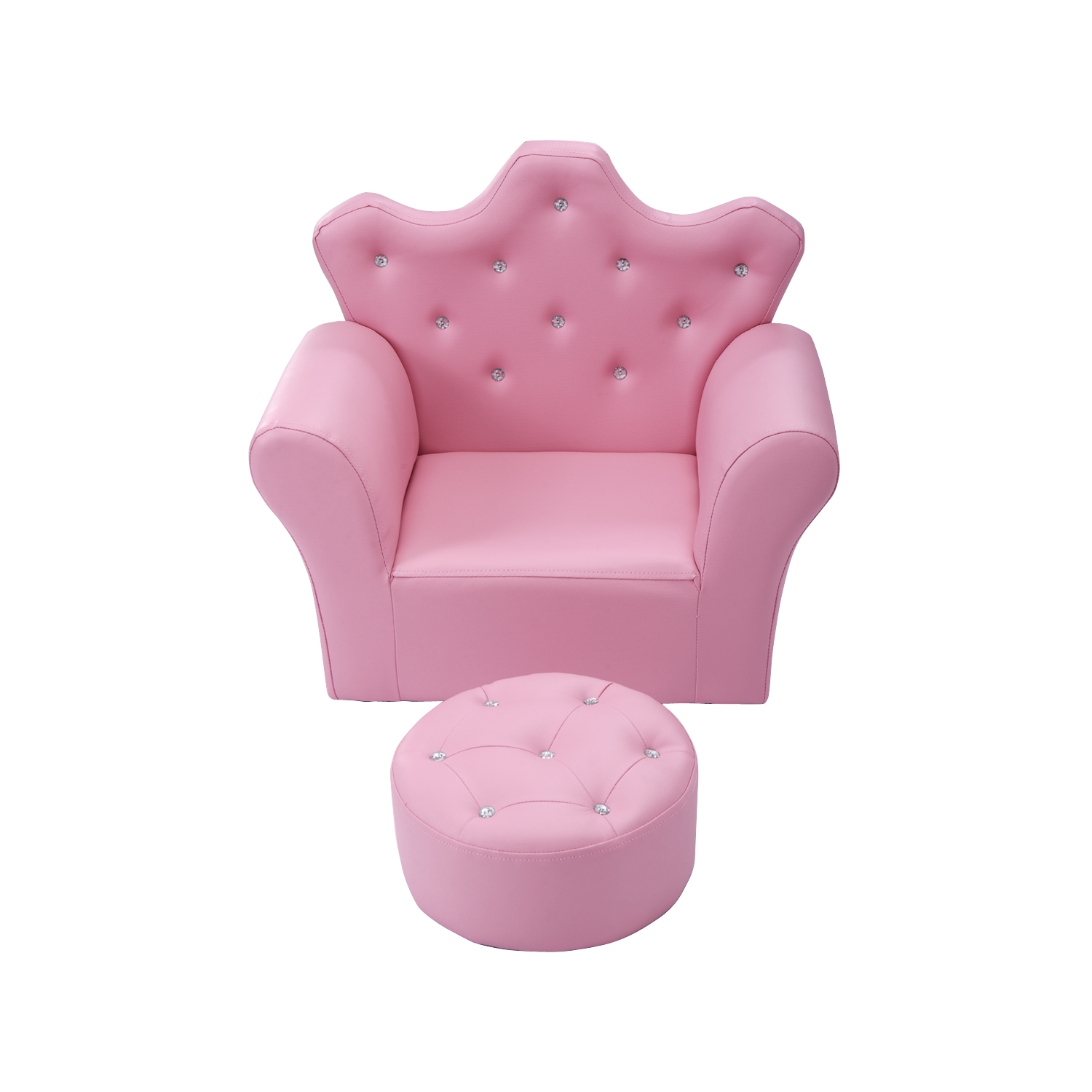 TopBuy – Fauteuil de loisirs pour tout-petits avec accoudoirs et canapé-éponge pour enfants, rose