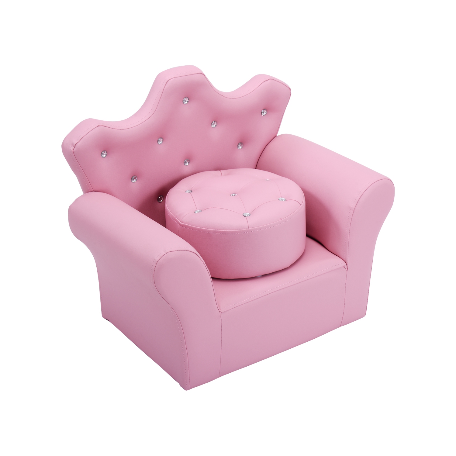 TopBuy – Fauteuil de loisirs pour tout-petits avec accoudoirs et canapé-éponge pour enfants, rose