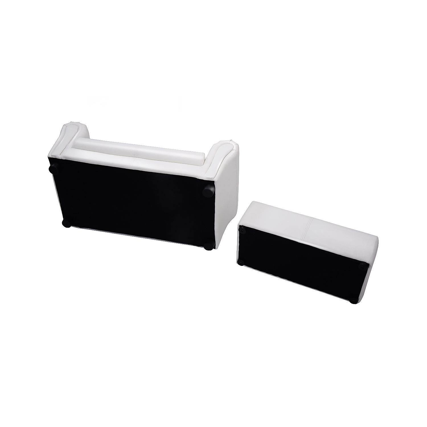 Topbuy Kids Sofa Upholstered Lounge Children Couch Ottoman w/ Armrest