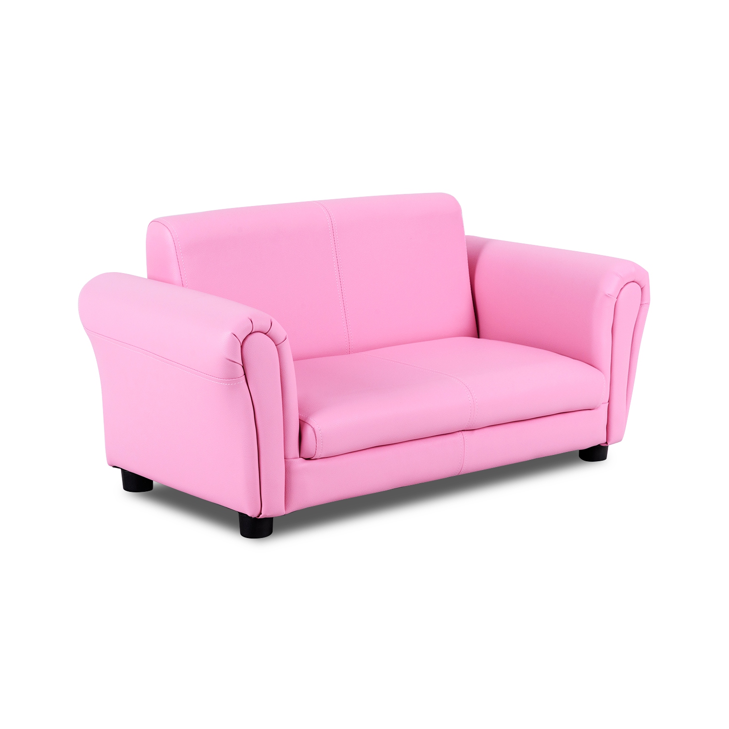 Topbuy Kids Sofa Upholstered Lounge Children Couch Ottoman w/ Armrest