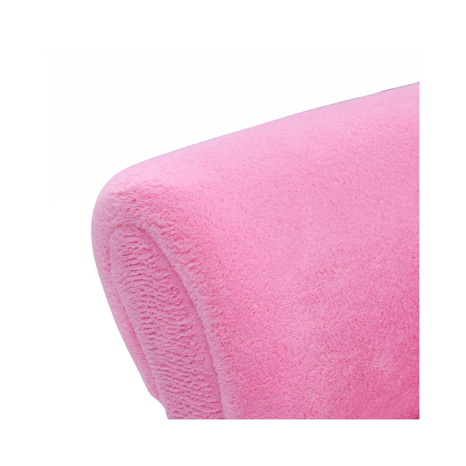 Topbuy Kids Sofa Cute Pink Sofa Strawbwrry Sponge Filler Upholstered Lounge w/ Armrest