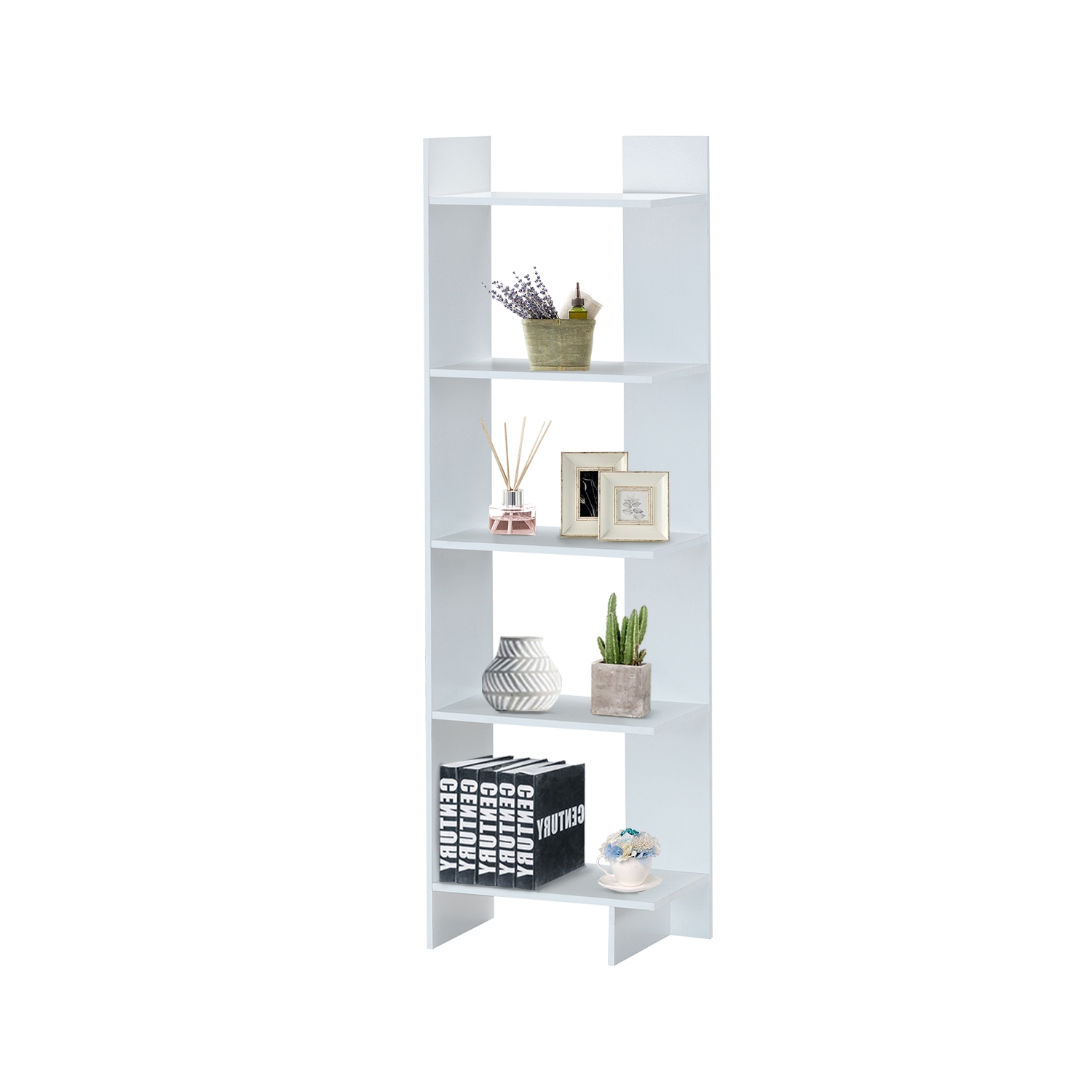 Topbuy 5-Tier Modern Bookcase Standing Storage Shelf Room Divider Display Rack