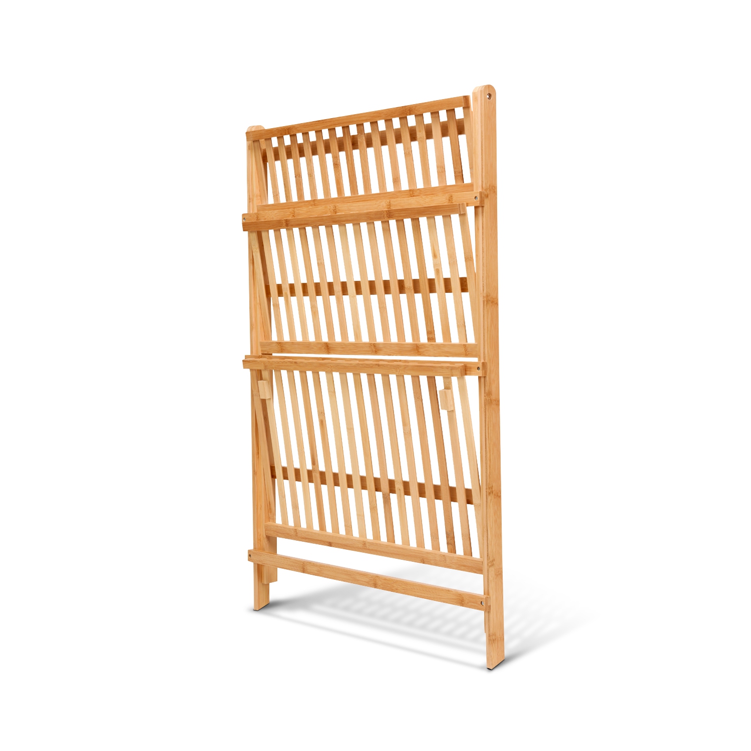 Topbuy 3 Tier Bamboo Hanging Folding Plant Shelf Stand Flower Pot ...