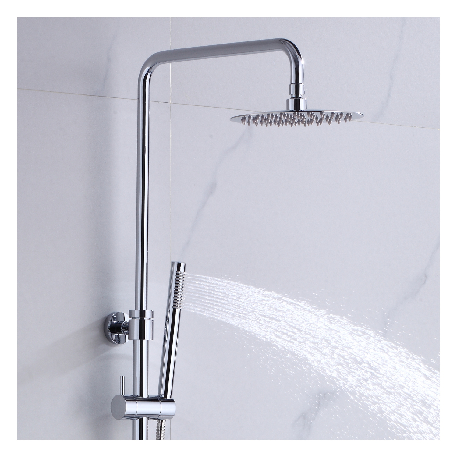 Akuaplus® Elite 3 Shower Faucet with Sliding Rail - chrome