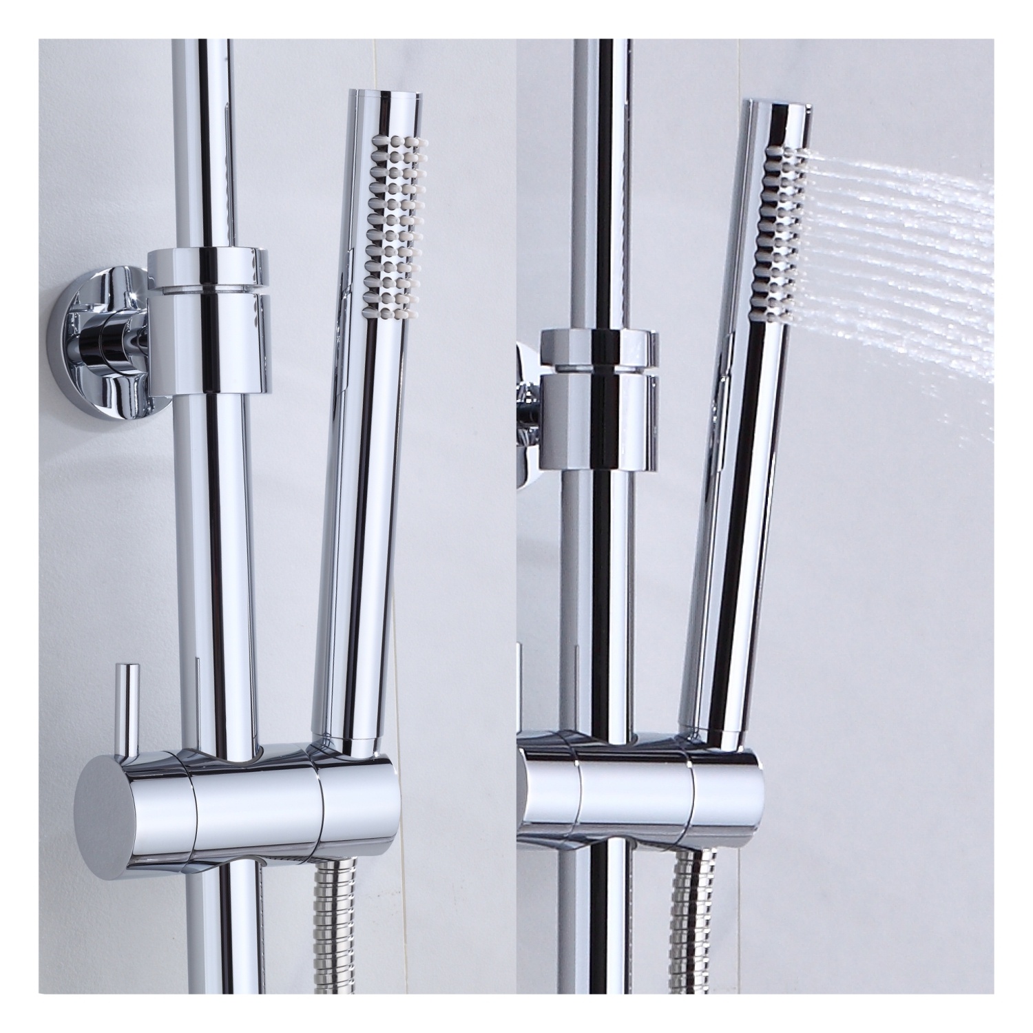 Akuaplus® Elite 3 Shower Faucet with Sliding Rail - chrome