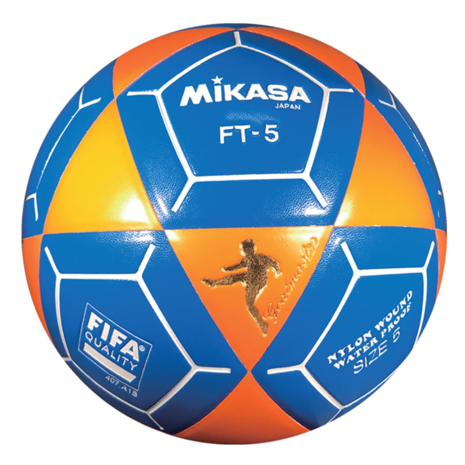 Mikasa Goal Master Soccer Ball - FT-5 Official FIFA and NFA Footvolley Size 5, Orange/Blue