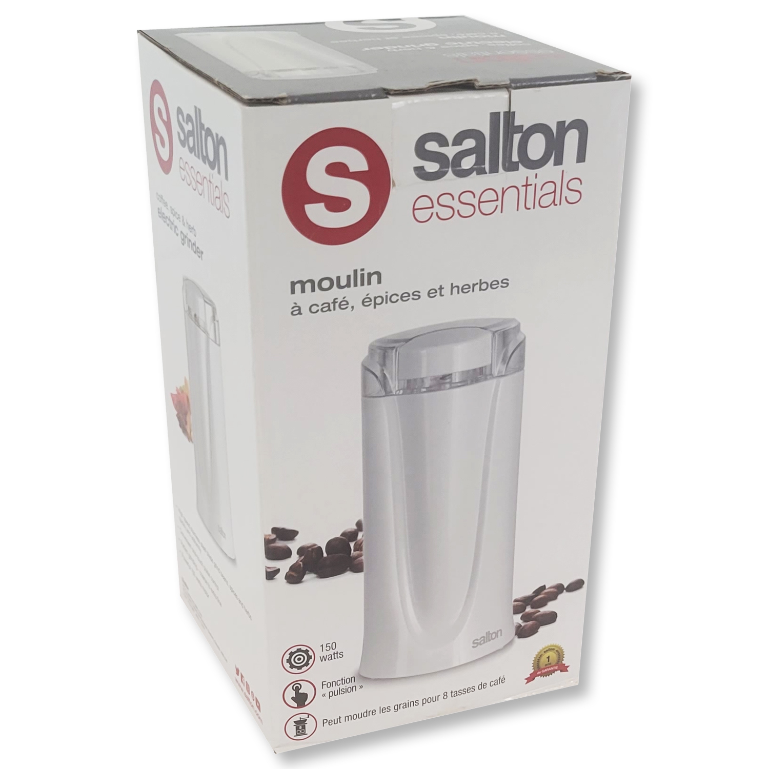 Salton Essentials - Coffee and Spice Grinder, White