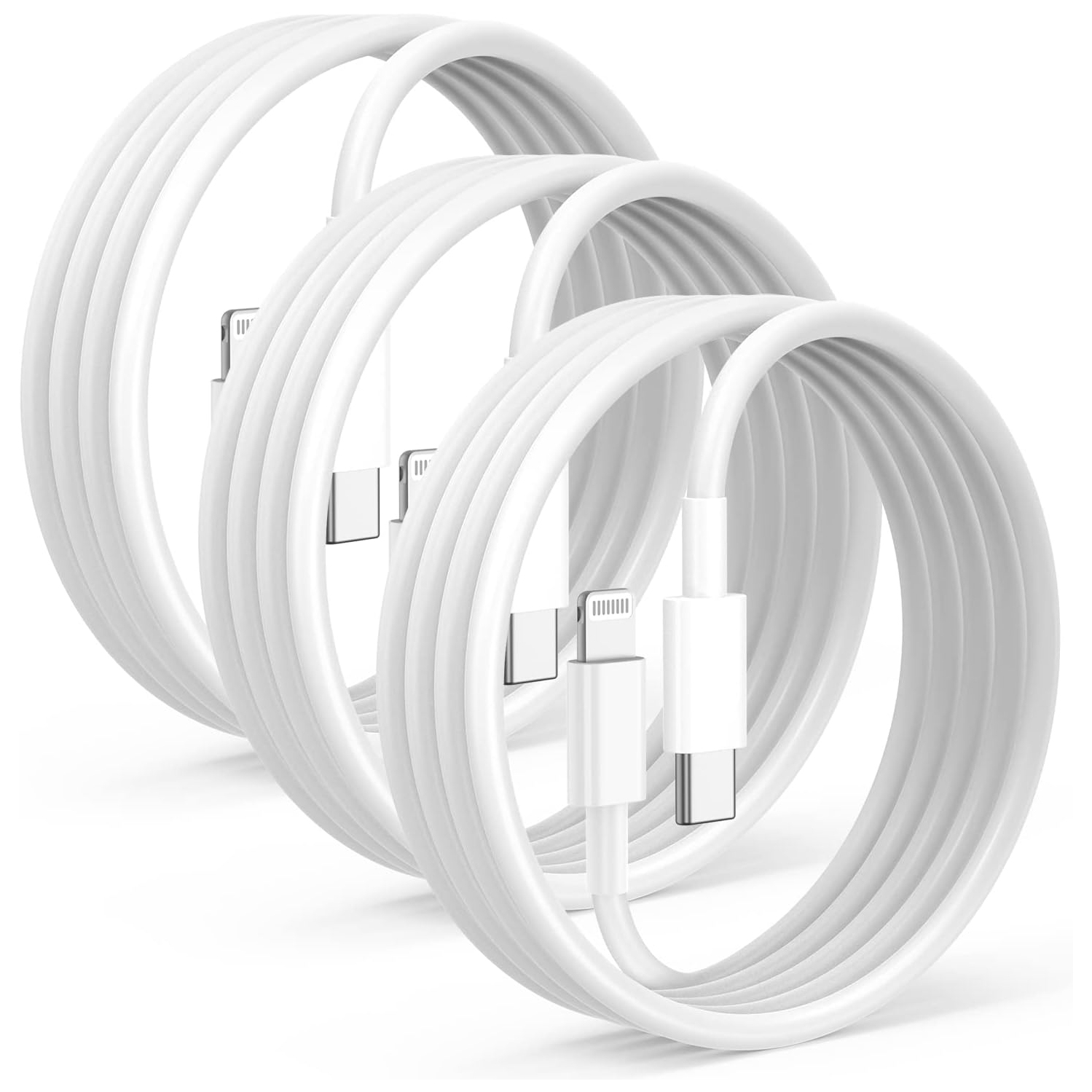 Paquet de 3 câbles Lightning vers USB-C Câble de chargement rapide de 1 m pour iPod iPhone iPad - expédition gratuite