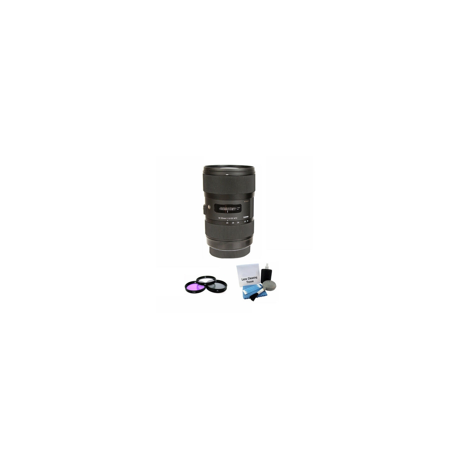 Sigma 18-35mm f/1.8 DC HSM Lens for Nikon + UV Kit & Cleaning Kit Bundle