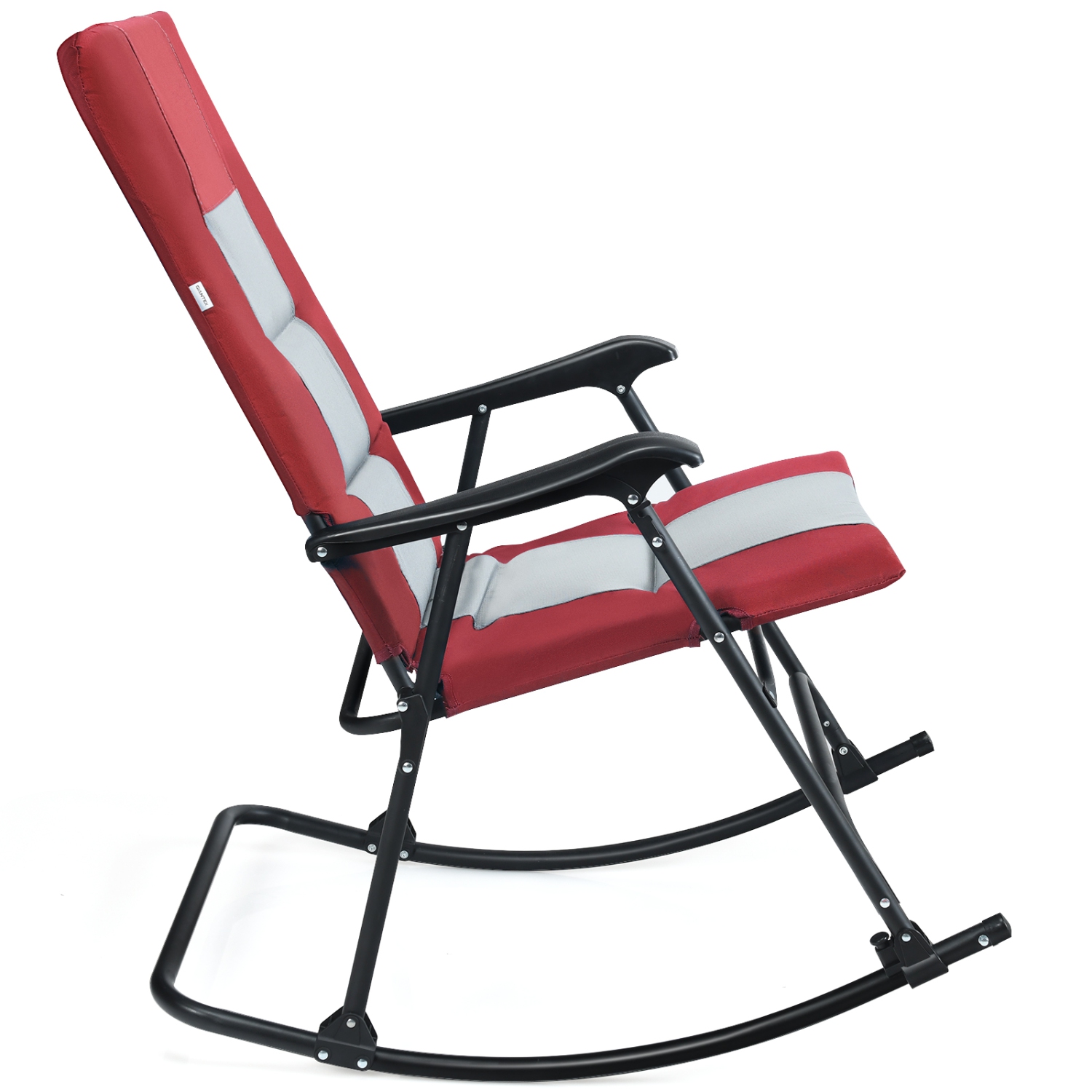 Chaise berçante pliante avec chaise berçante agrandie bleu/rouge de TopBuy