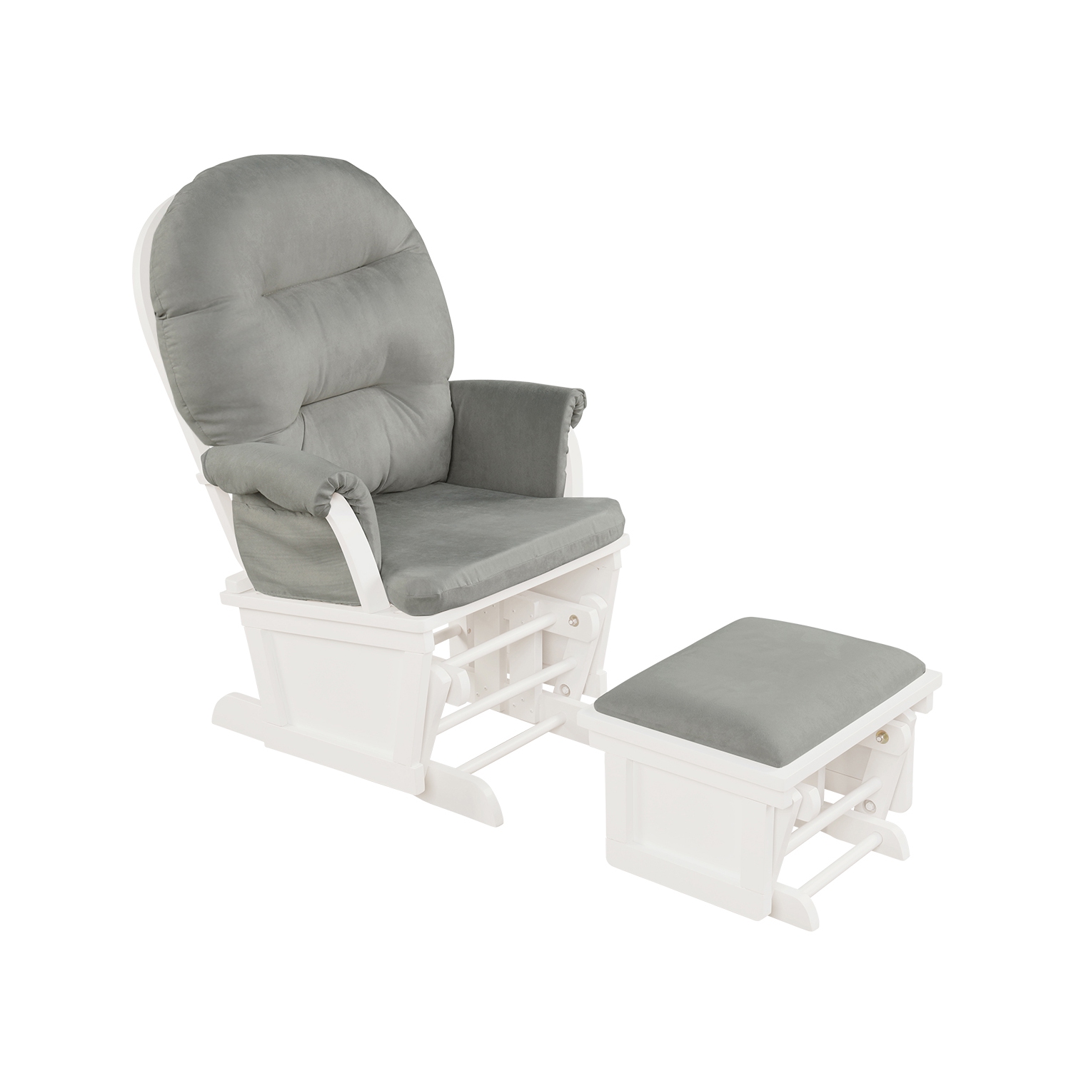 Chaise berçante ergonomique avec chaise berçante coulissante et lampe pouf de la chambre de bébé de TopBuy