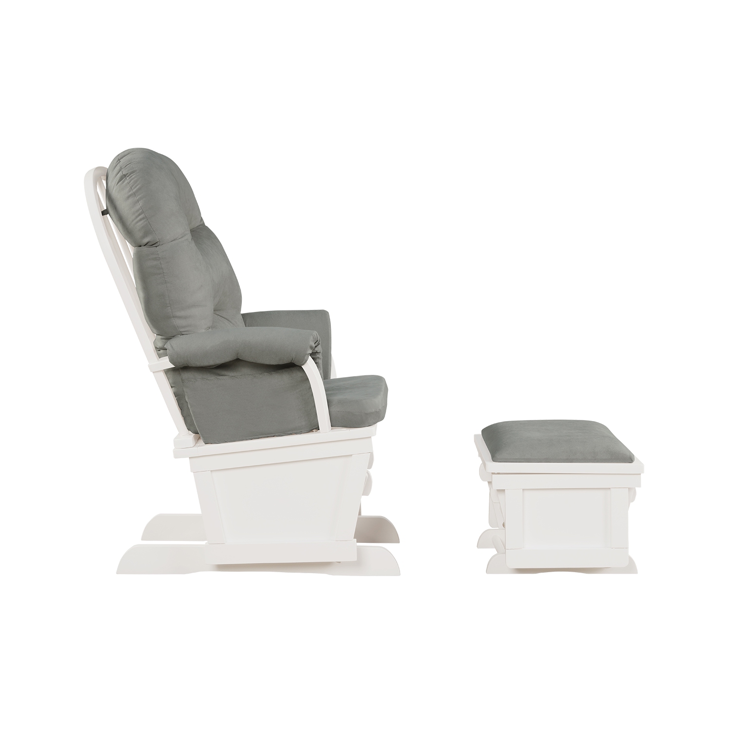 Chaise berçante ergonomique avec chaise berçante coulissante et lampe pouf de la chambre de bébé de TopBuy