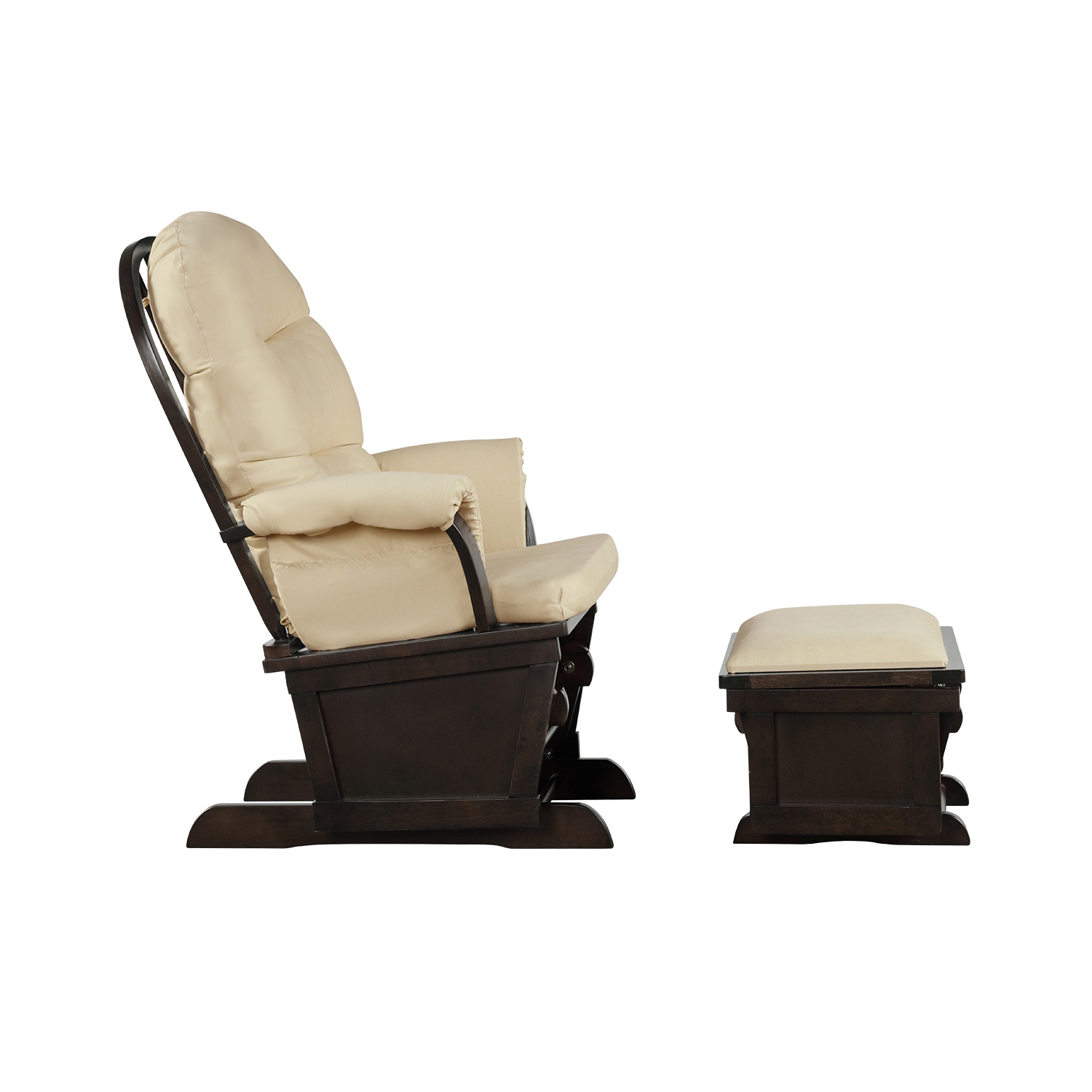 Chaise berçante ergonomique avec chaise berçante coulissante et lampe pouf de la chambre de bébé de TopBuy