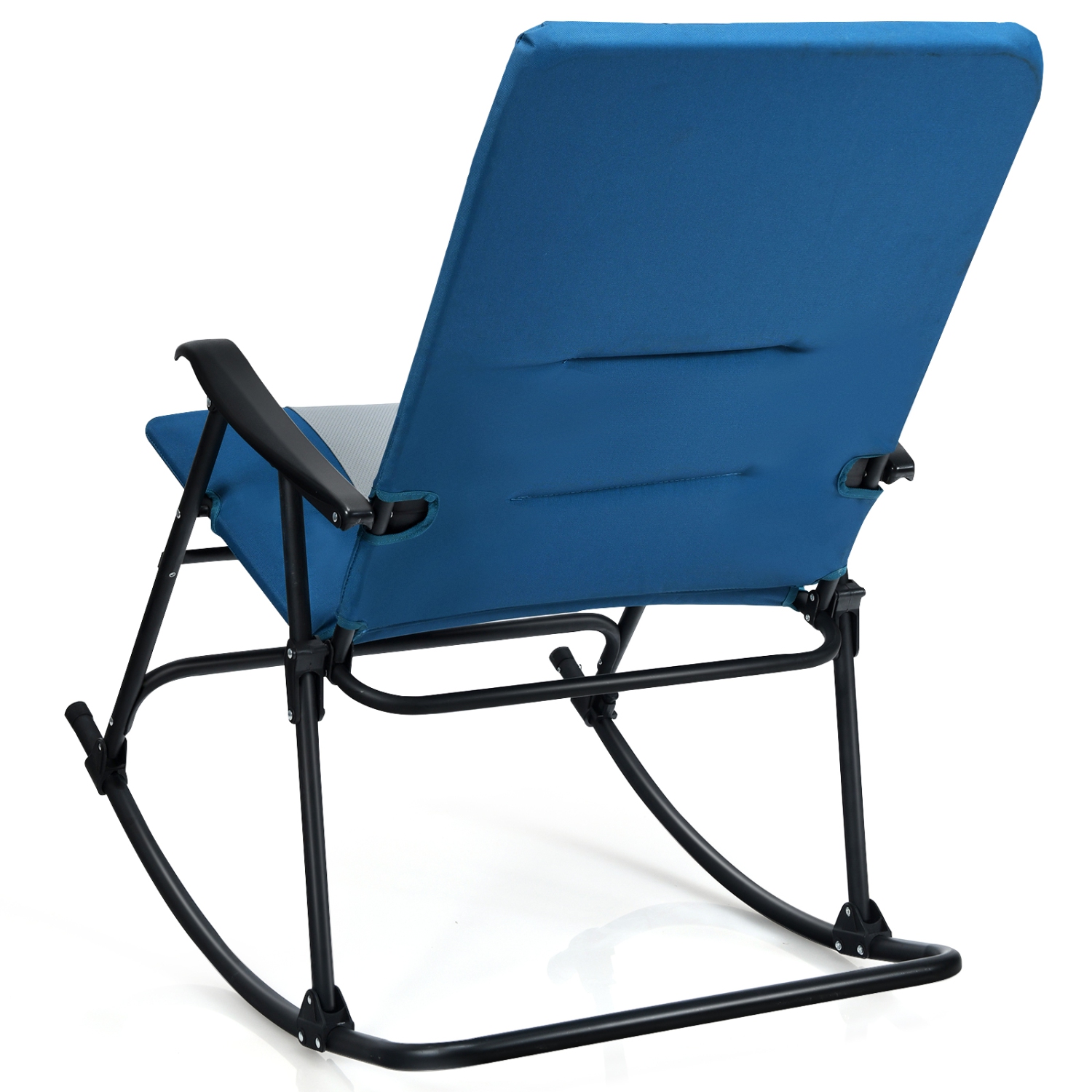 Chaise berçante pliante avec chaise berçante agrandie bleu/rouge de TopBuy