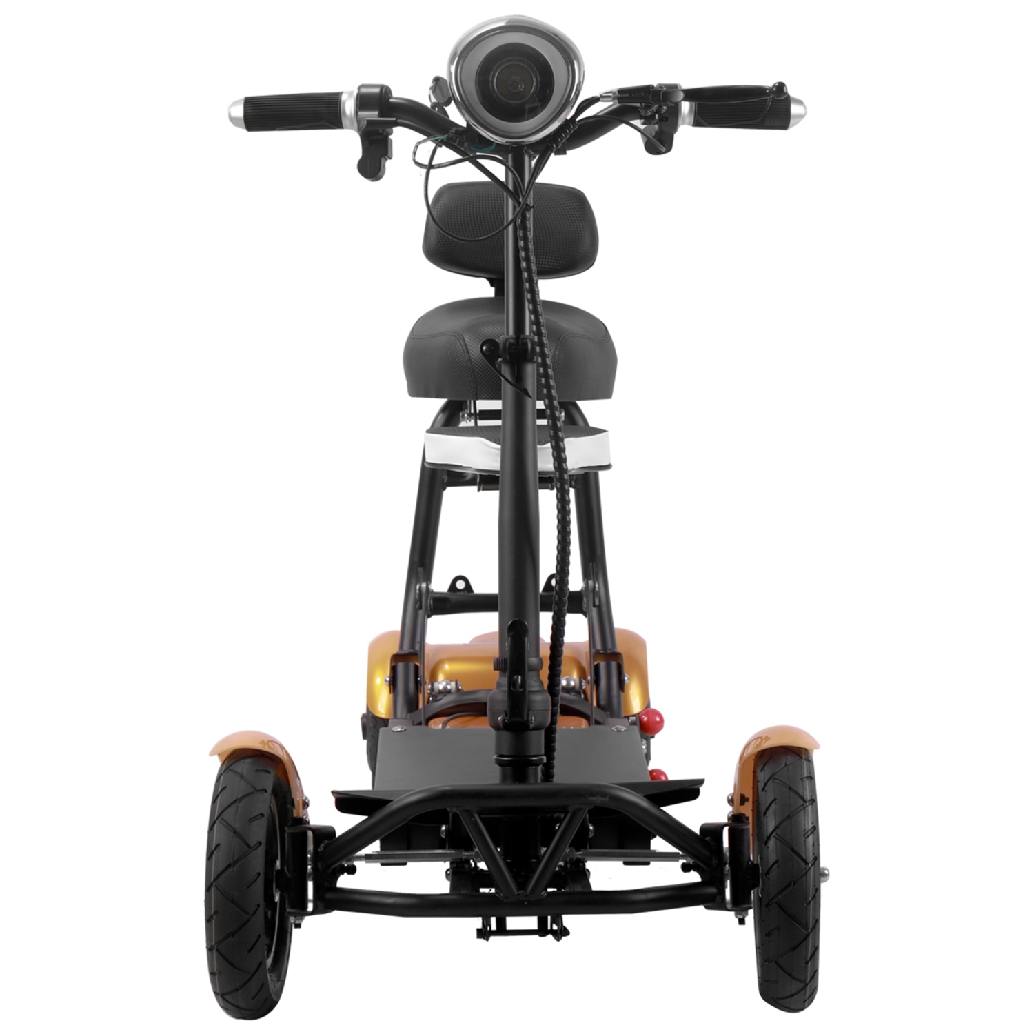 Trottinette légère portative à batterie lithium-ion, lumières DEL et freins à batterie jusqu'à 12 milles - couleur or