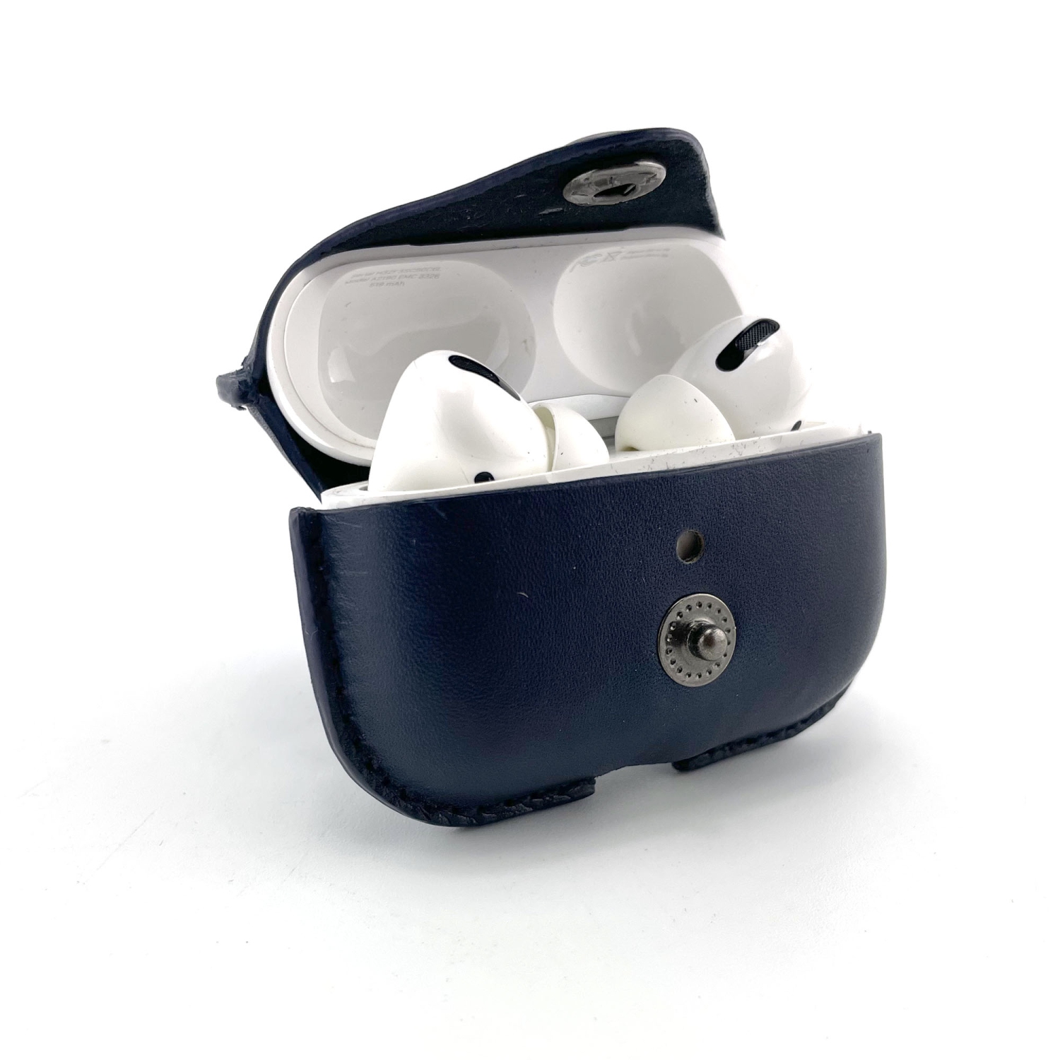Apple Airpod Pro Case Cover - Cowhide Leather / Blue