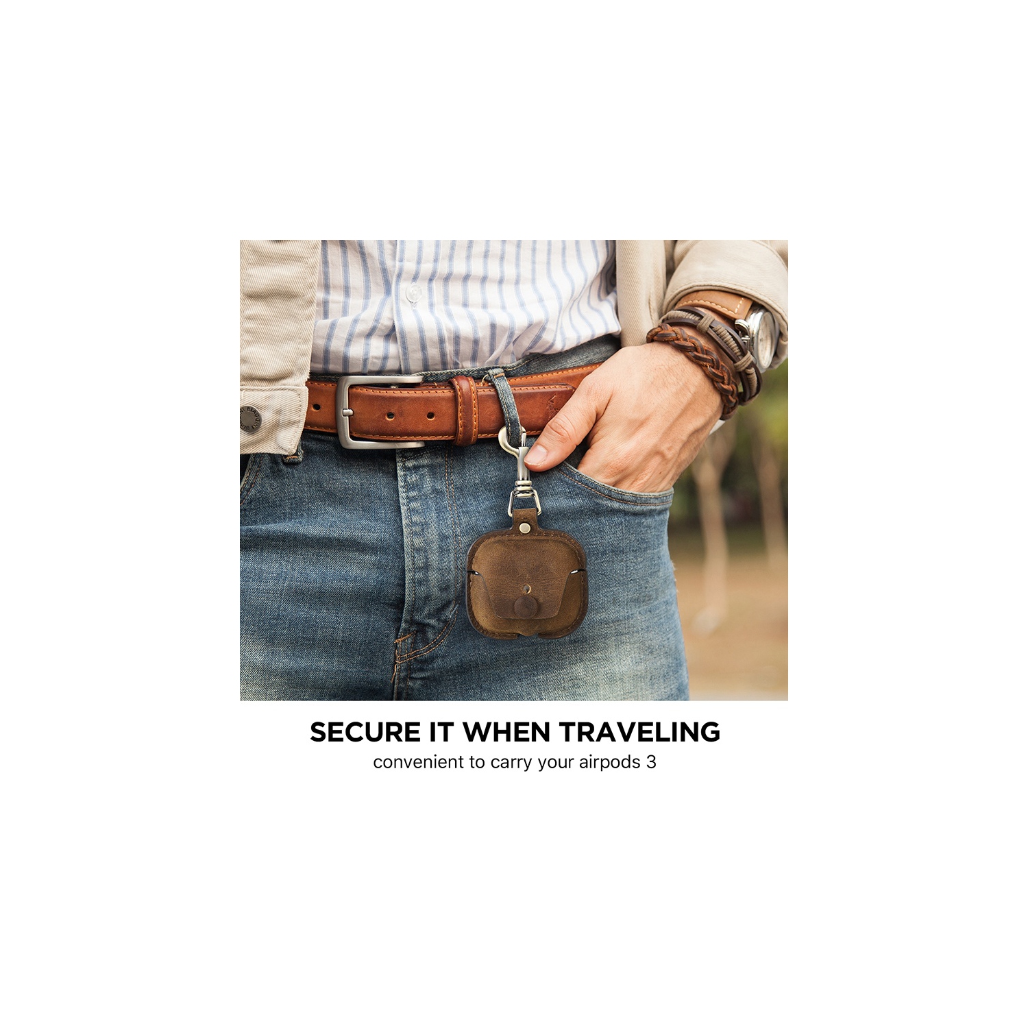 Apple Airpod 3 Case Cover - Crazy Horse Leather