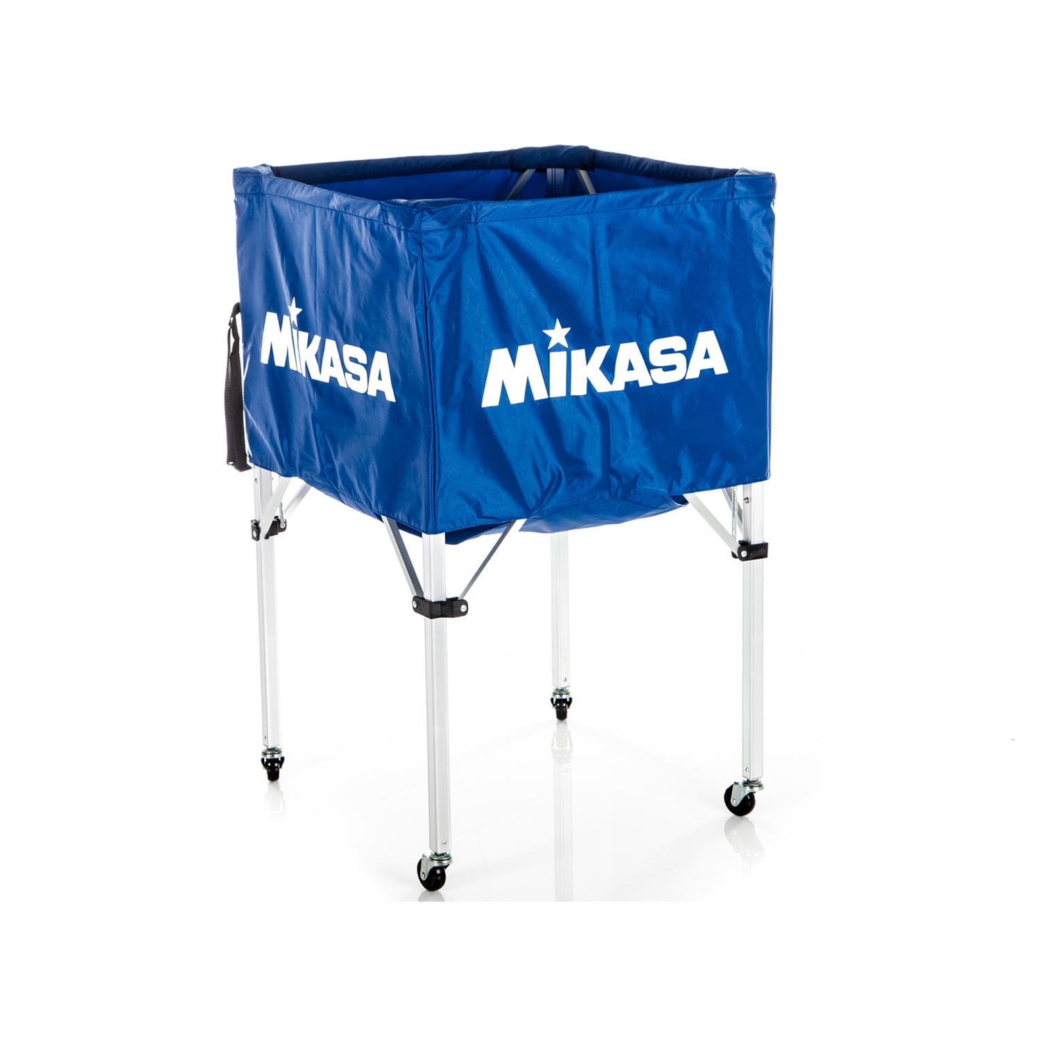 Mikasa BCSPSH Portable Ball Cart - Collapsible VolleyBall Basket with Nylon Carry Bag, Royal Blue