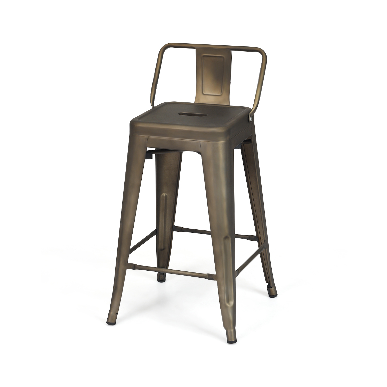 Topbuy 4 PCS Metal Bar Stools 24" Industrial Height Chair Gunmetal