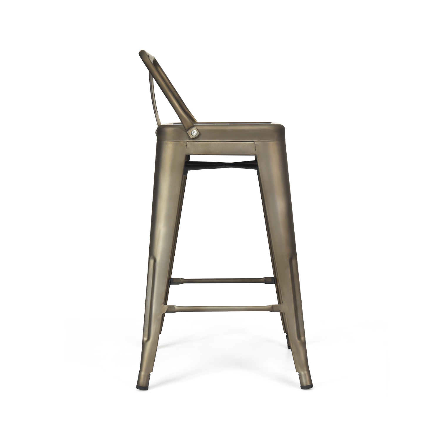 Topbuy 4 PCS Metal Bar Stools 24" Industrial Height Chair Gunmetal