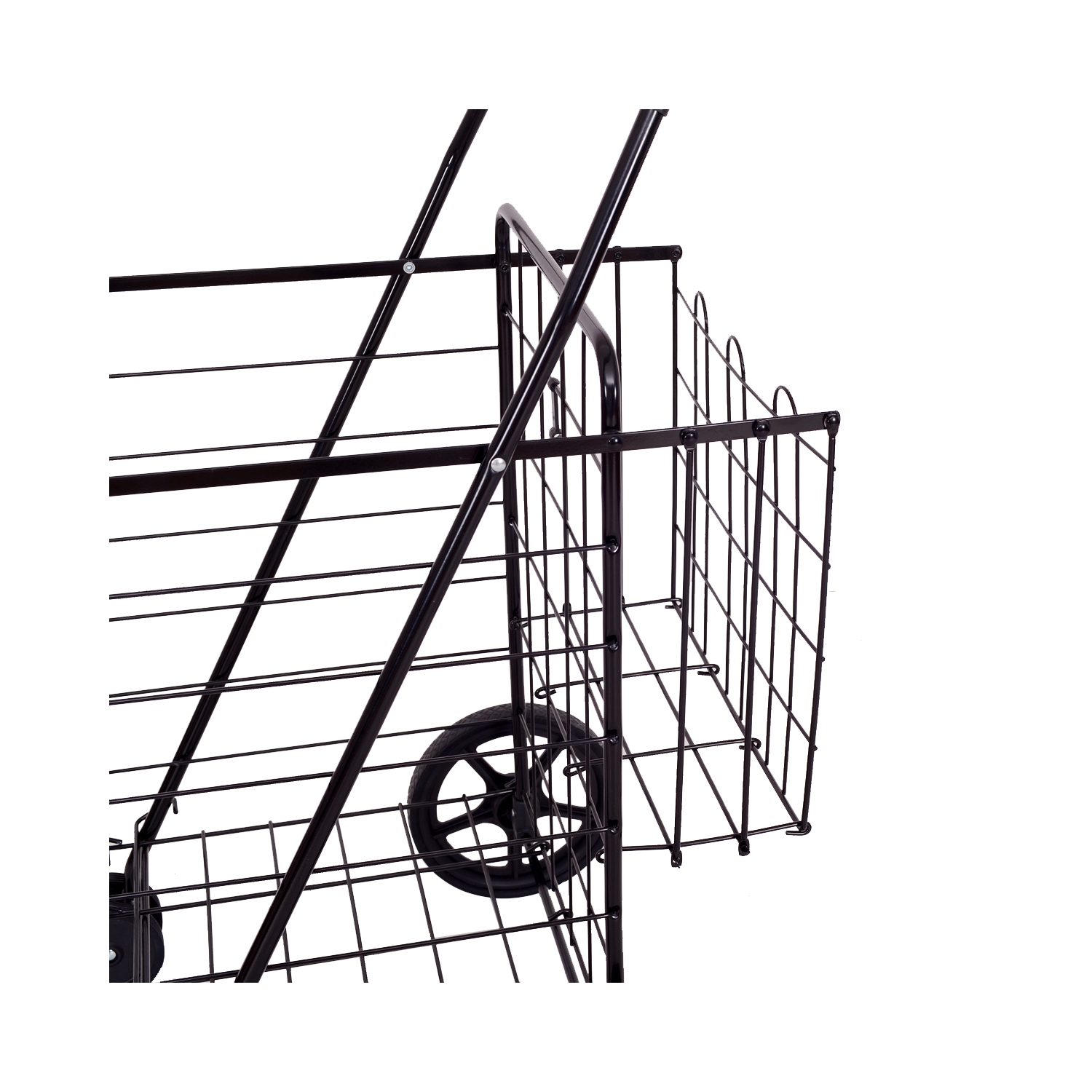 Topbuy Utility Folding Shopping Cart with Swivel Wheels Easy Storage