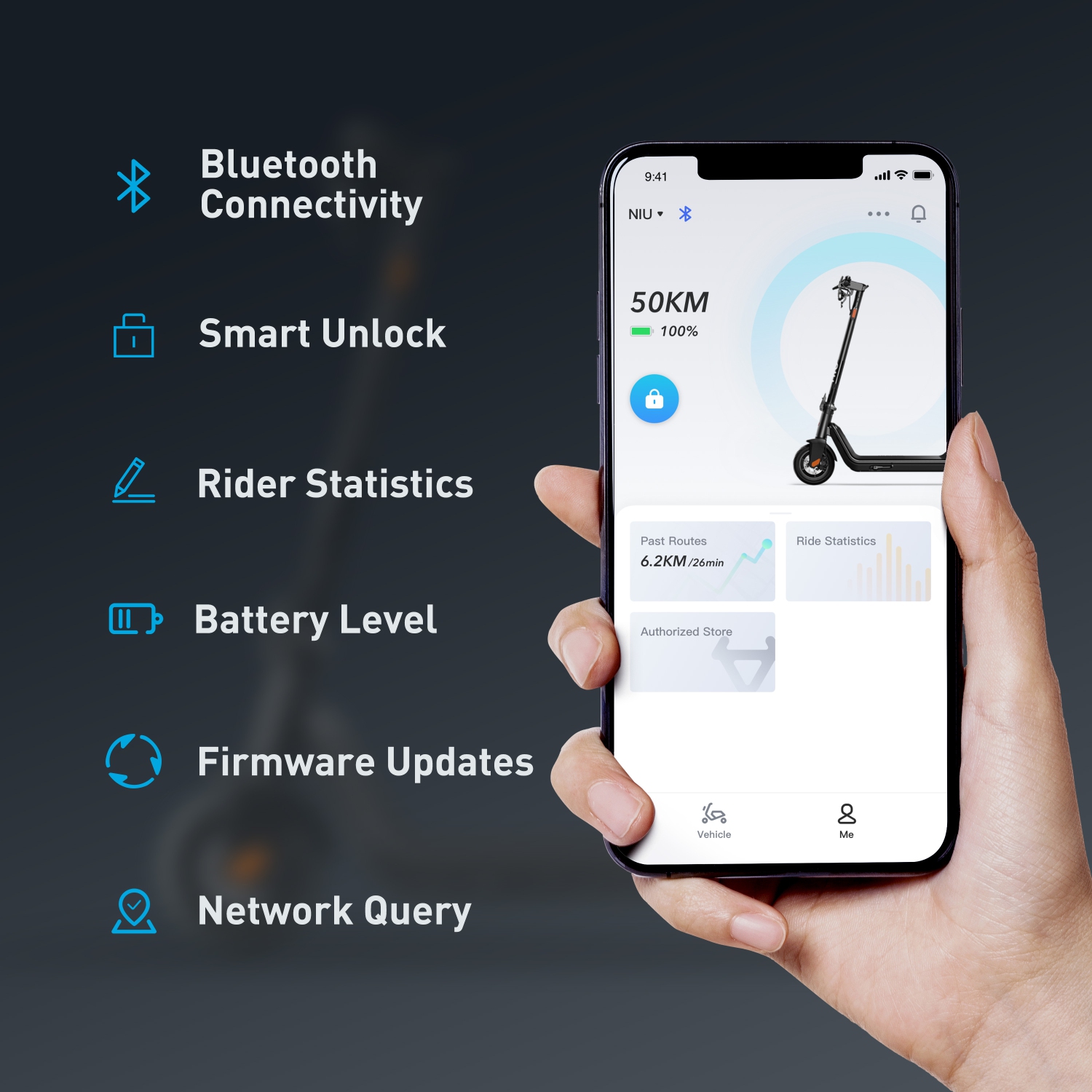 Niu KQi3 Pro 350W Scooter Electrique Noir