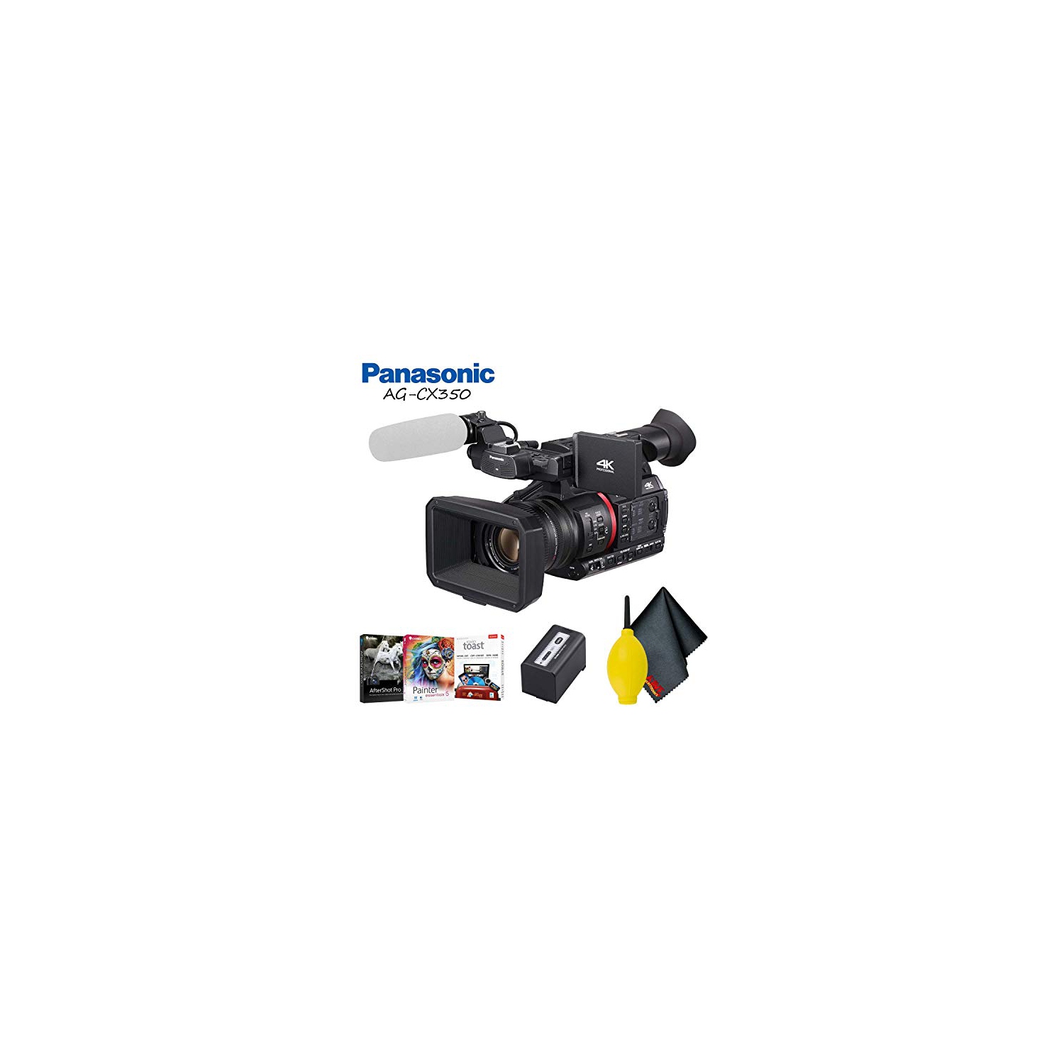 Ensemble d'accessoires pour caméscope 4K AG-CX350 de Panasonic avec trousse de nettoyage