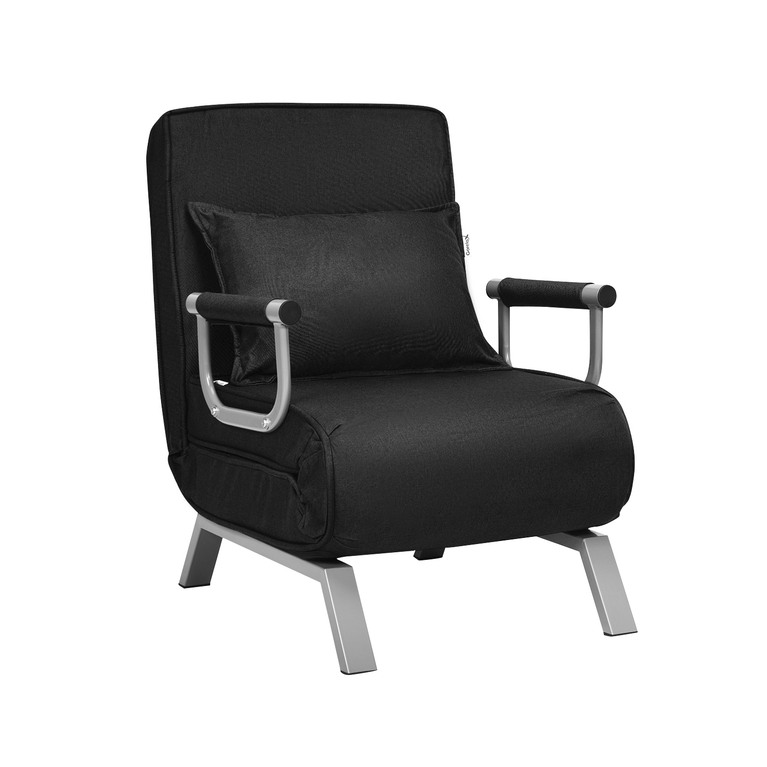 Topbuy Sofa Bed Folding Arm Chair Sleeper 5 Position Recliner Full Padded Lounger Couch