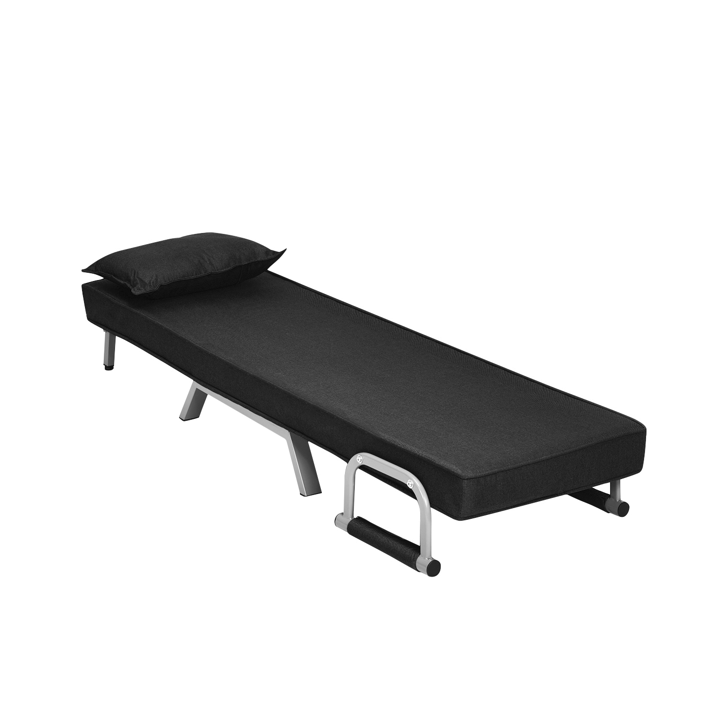 Topbuy Sofa Bed Folding Arm Chair Sleeper 5 Position Recliner Full Padded Lounger Couch