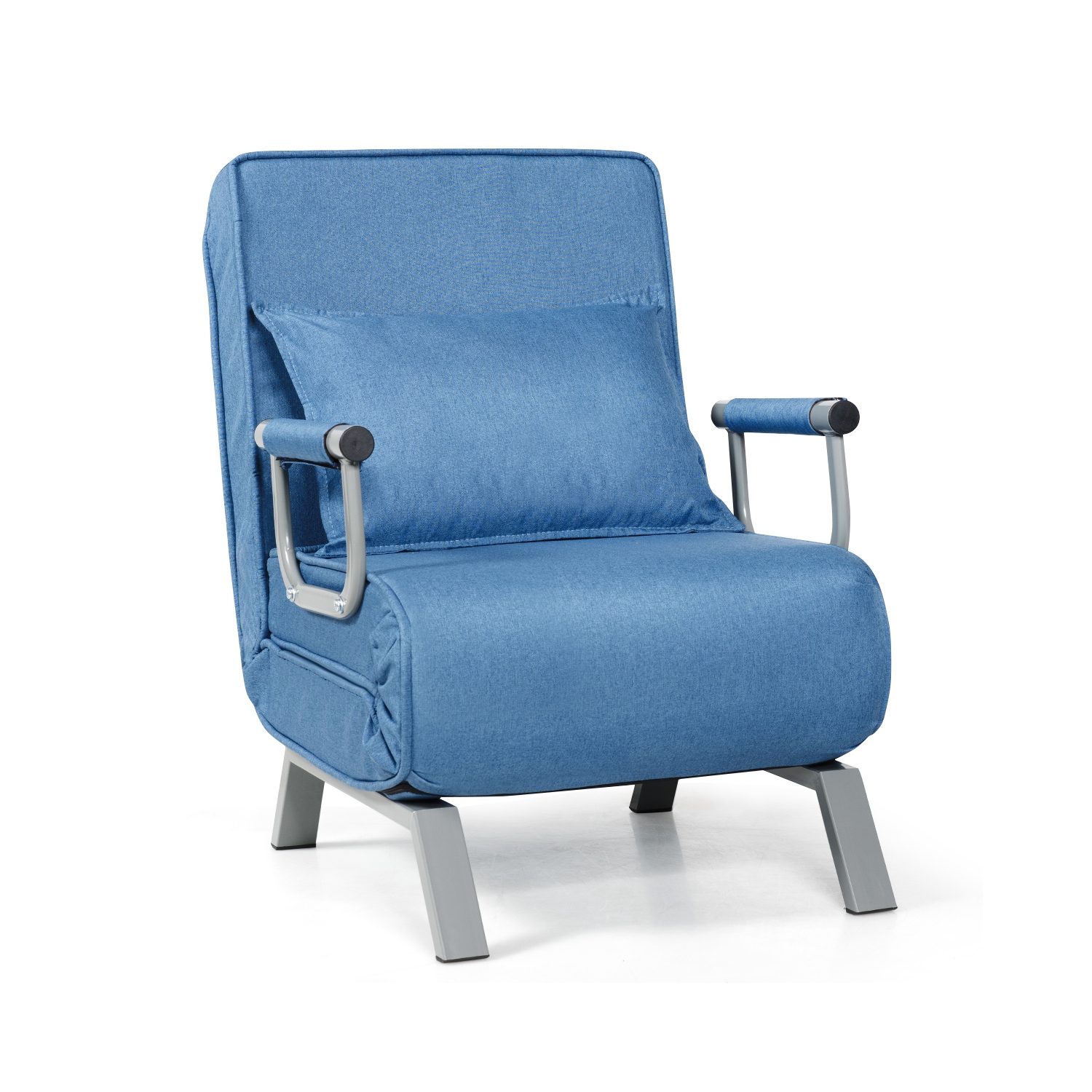 Canapé-lit pliant à accoudoirs de TopBuy, fauteuil inclinable, 5 positions, entièrement rembourré