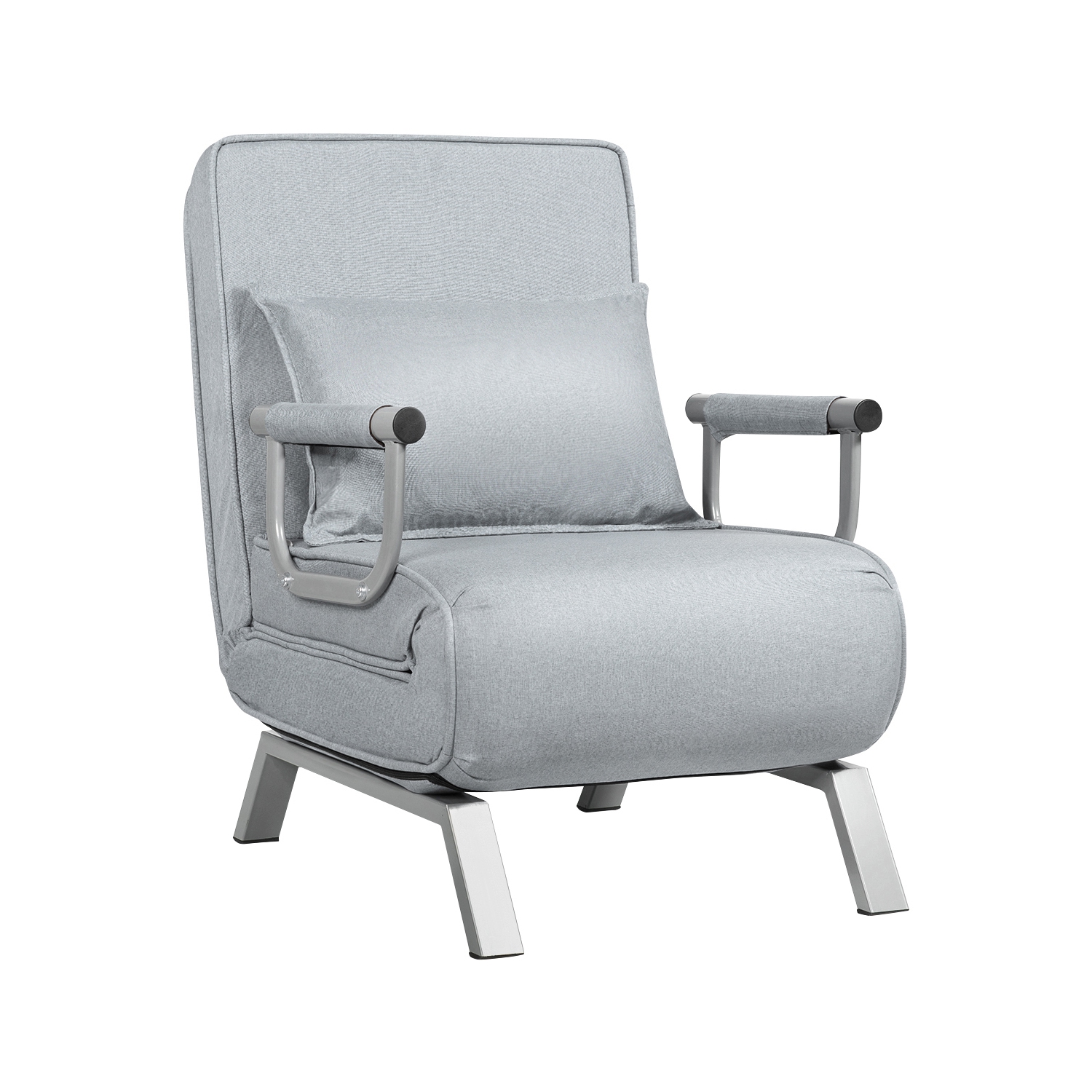 Topbuy Sofa Bed Folding Arm Chair Sleeper 5 Position Recliner Full Padded Lounger Couch