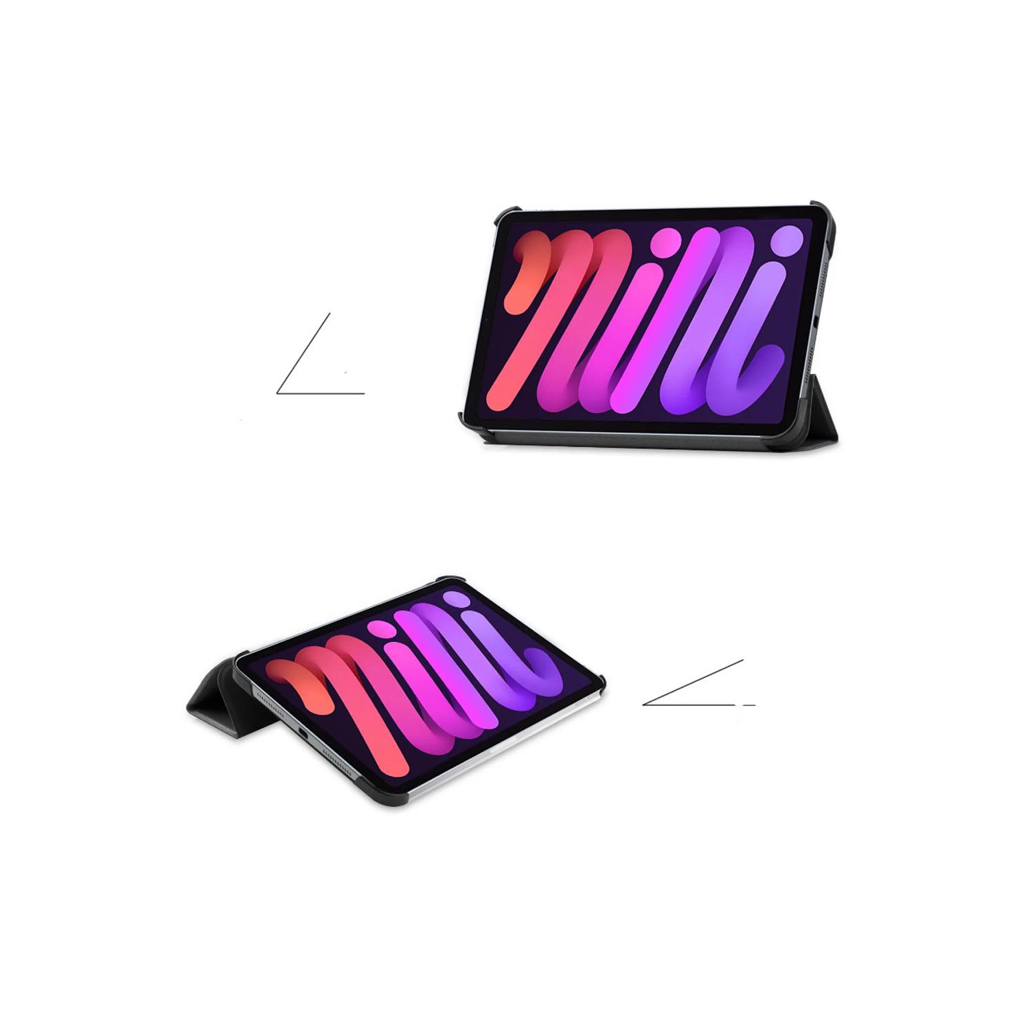 PANDACO Rose Gold Leather Folio Case with Smart Cover for iPad Mini 6