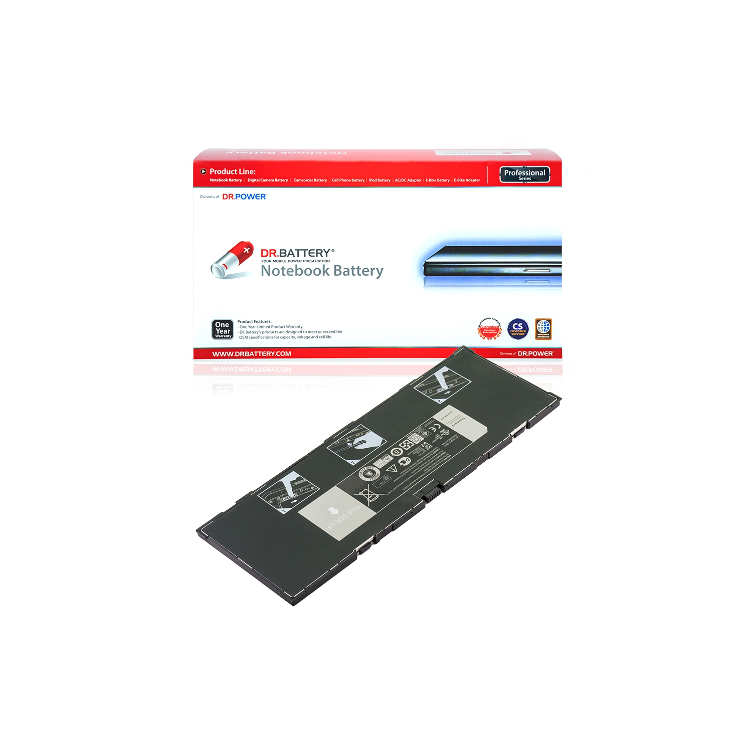 DR. BATTERY - Replacement for Dell Venue 11 Pro 5130 / 11 Pro 5130-9356 / 11 Pro T06G / T8NH4 / VYP88 / XMFY3 / 0T8NH4 [7.4V / 4324 mAh / 32Wh] ***Free Shipping***