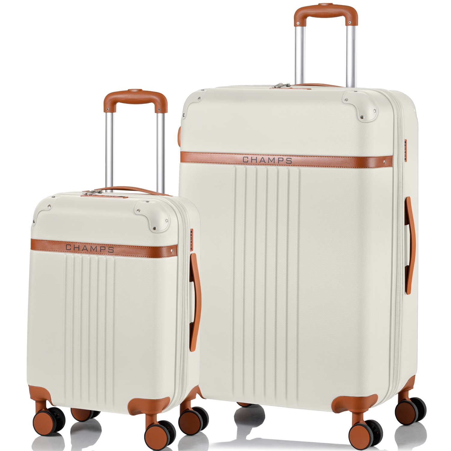 Valise rigide de 2 po Vintage Collection de champs - Ivoire