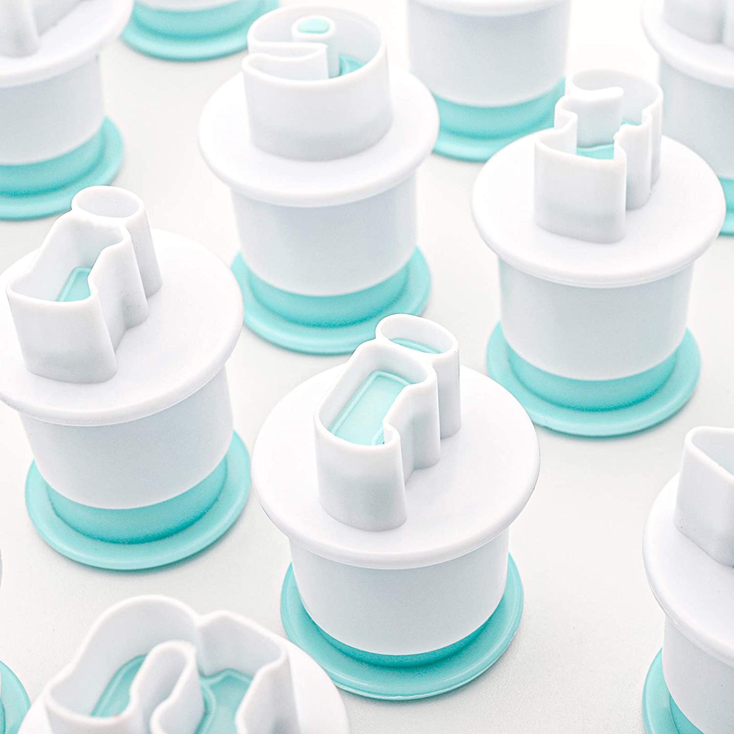 52 Pieces Fondant Letter Cutters, Plastic Alphabet Cake Mold Decorating Tools, Embosser Cutter Cookie Stamp Impress, Uppercase Lowercase DIY Sugar