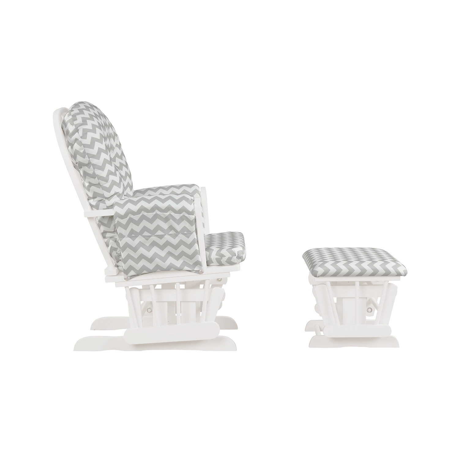 Topbuy Rocking Chair Baby Nursery Chair Glider with Ottoman &Storage Pocket