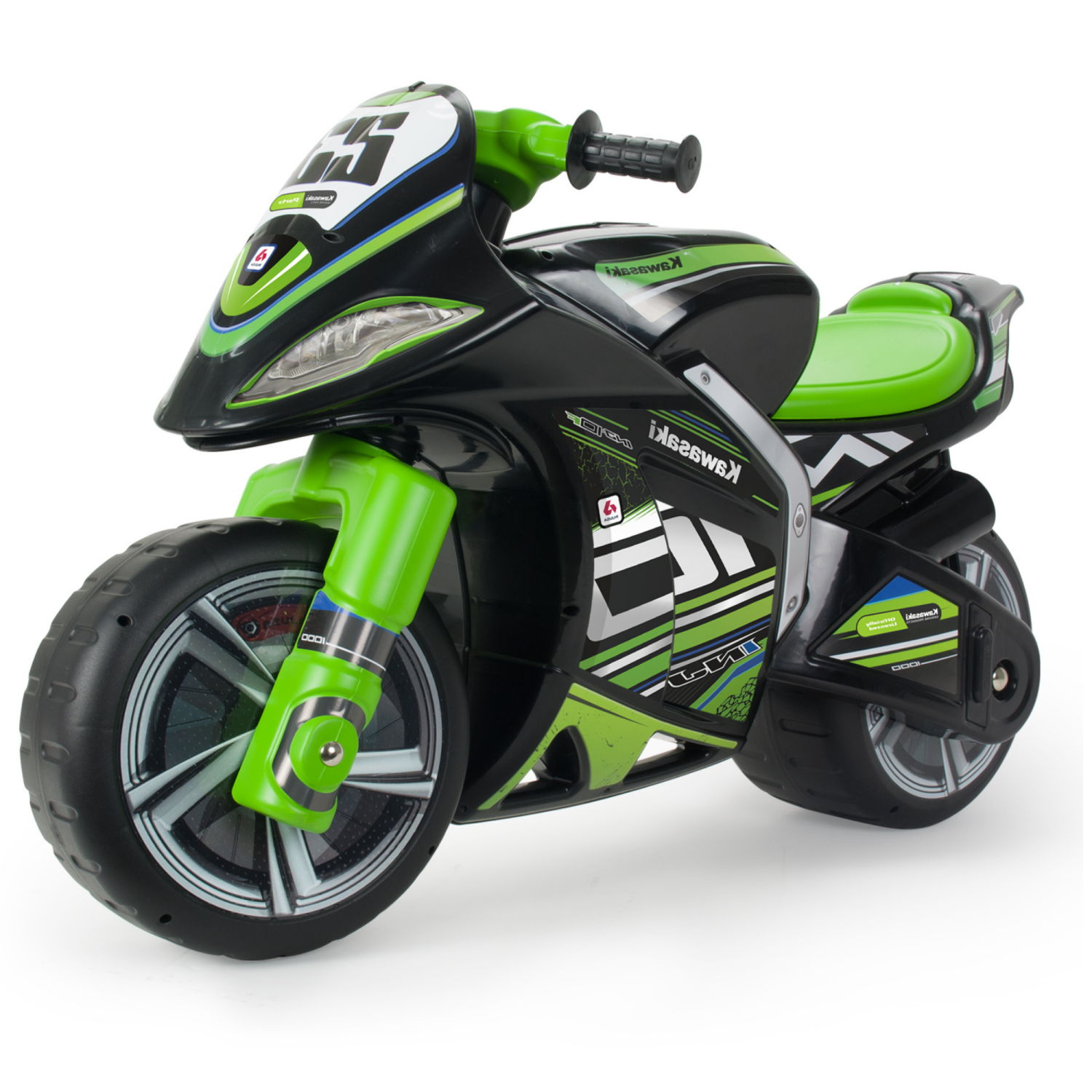 Officially Licensed & Certified INJUSA Kawasaki Balance Bike Winner Edition w/ Foot-to-Foot Acceleration - Improves Balance and Cognition - KIDS VIP