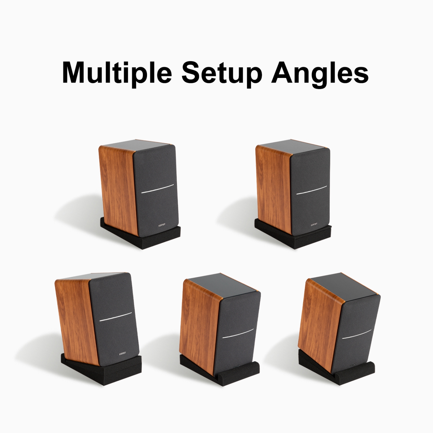 SS5 Speaker Stands for Midsize Bookshelf Computer Speakers, Black - Pair
