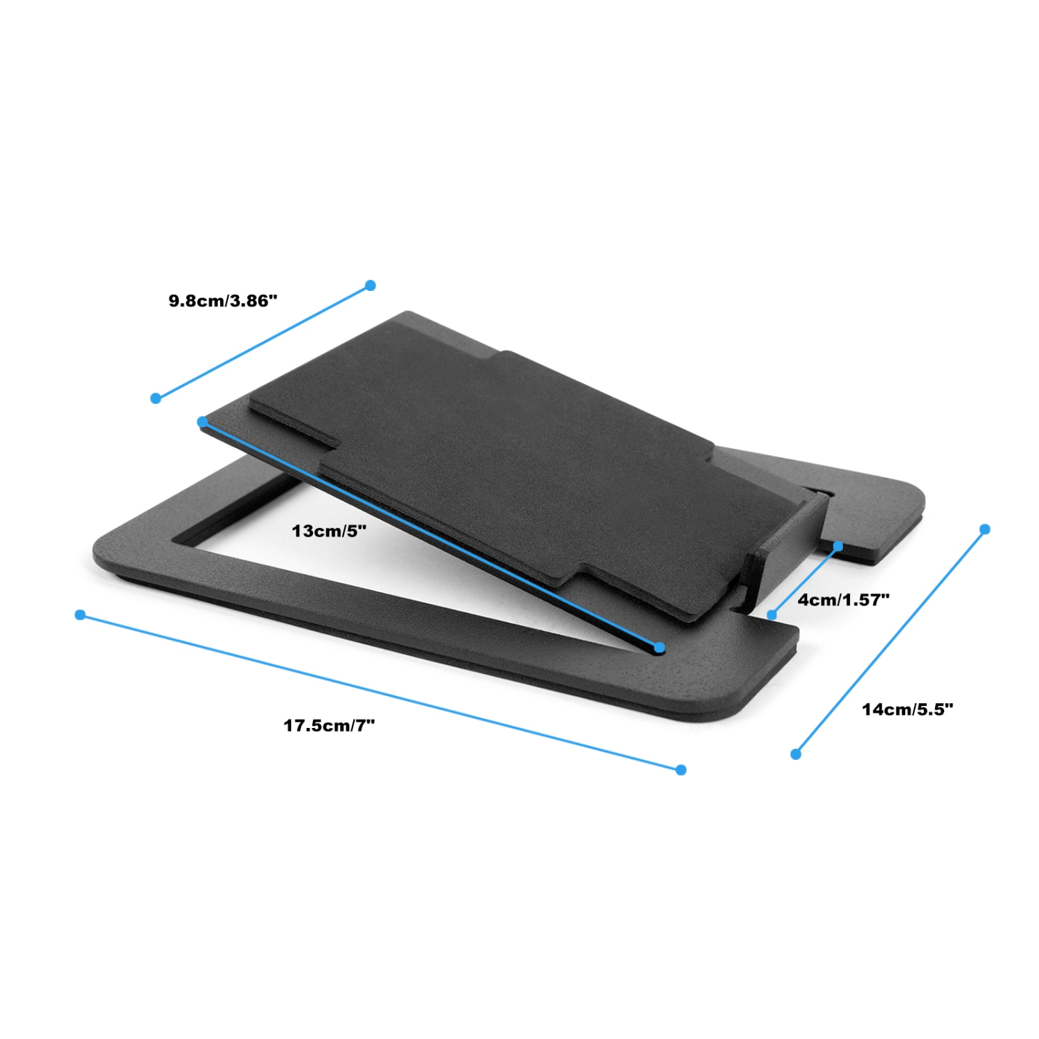 VENTRAY HOME 7" Desktop Speaker Stands for Midsize Bookshelf Computer Speakers, Black - Pair