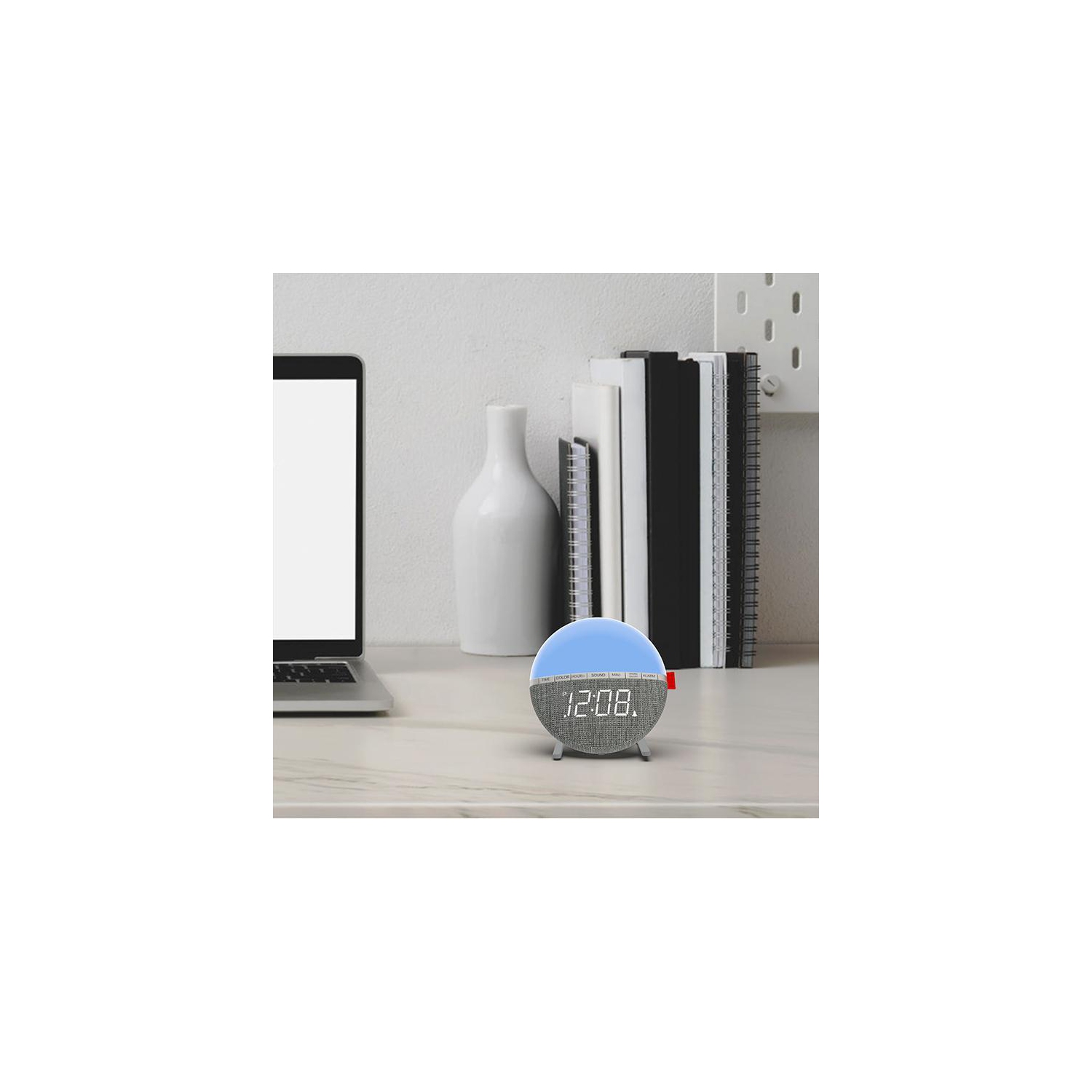 Réveille-matin numérique à 7 couleurs variables Modern de SAMA