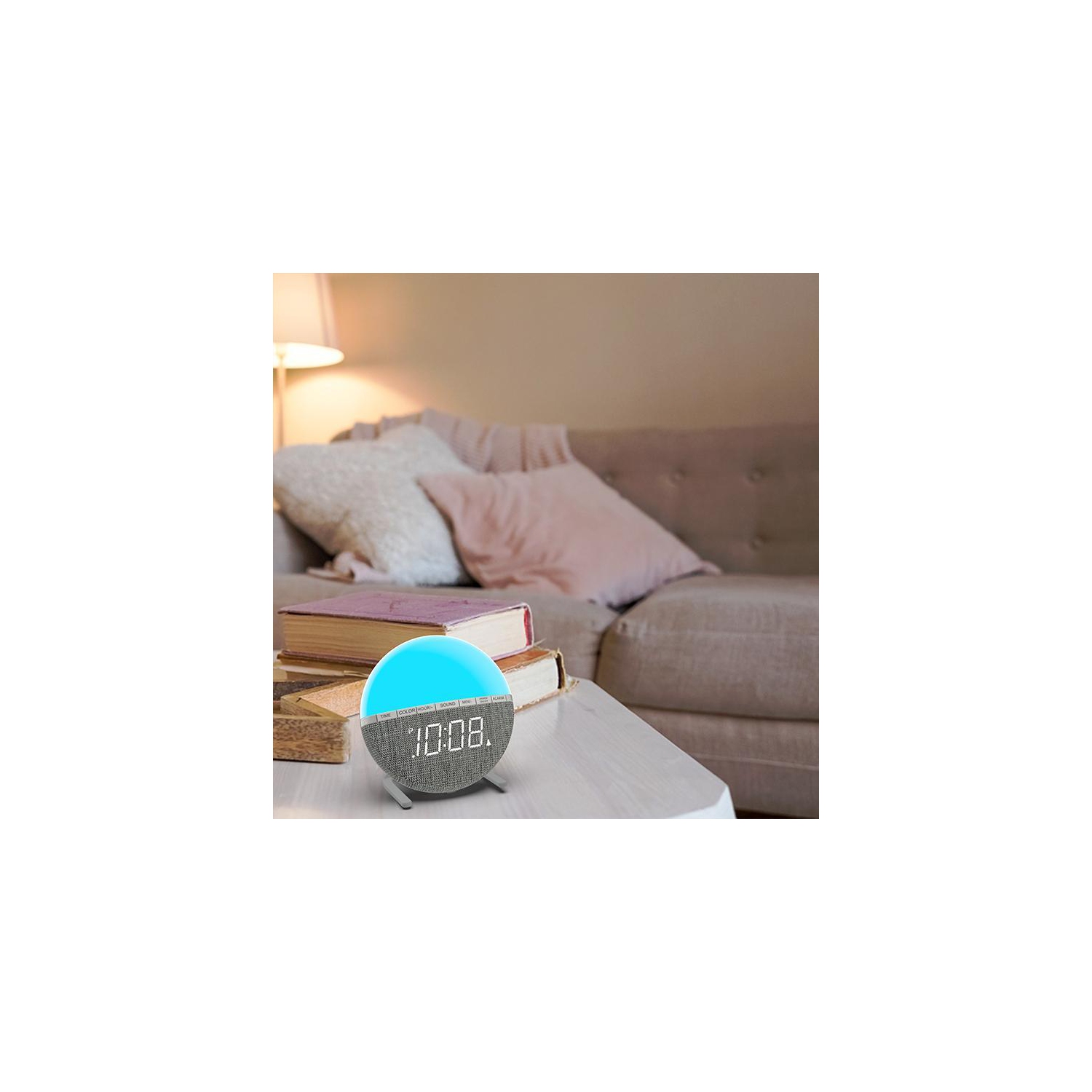 Réveille-matin numérique à 7 couleurs variables Modern de SAMA