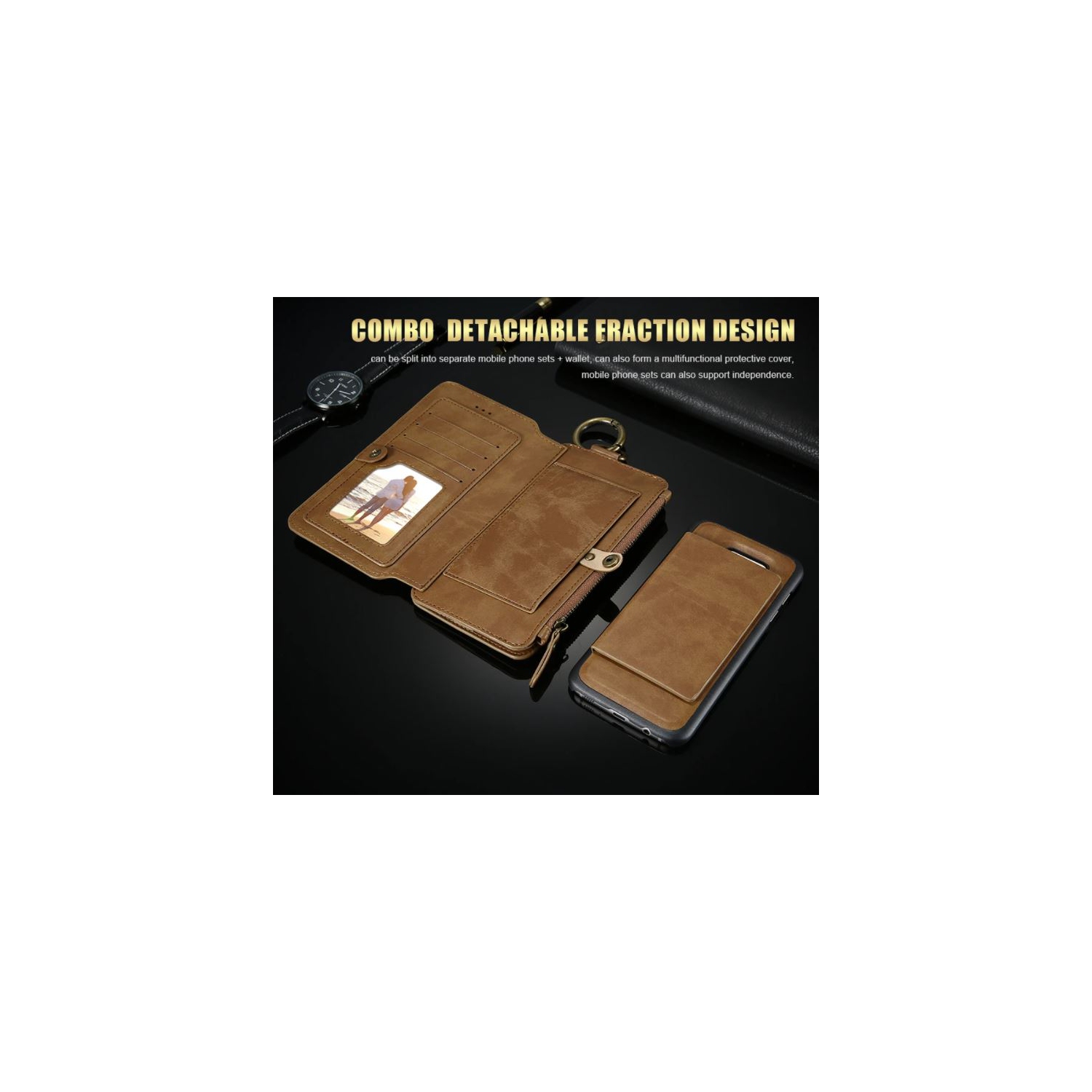 Véritable Floveme Étui portefeuille en cuir de qualité supérieure avec 16 emplacements pour carte d'identité et cartes de crédi pour iPhone 12 Pro Max