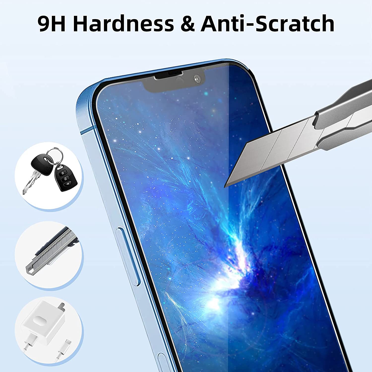 Protection d'écran avant et arrière anti-bulles rayures, film arrière ultra fin en verre trempé pour iPhone 13 Pro Max