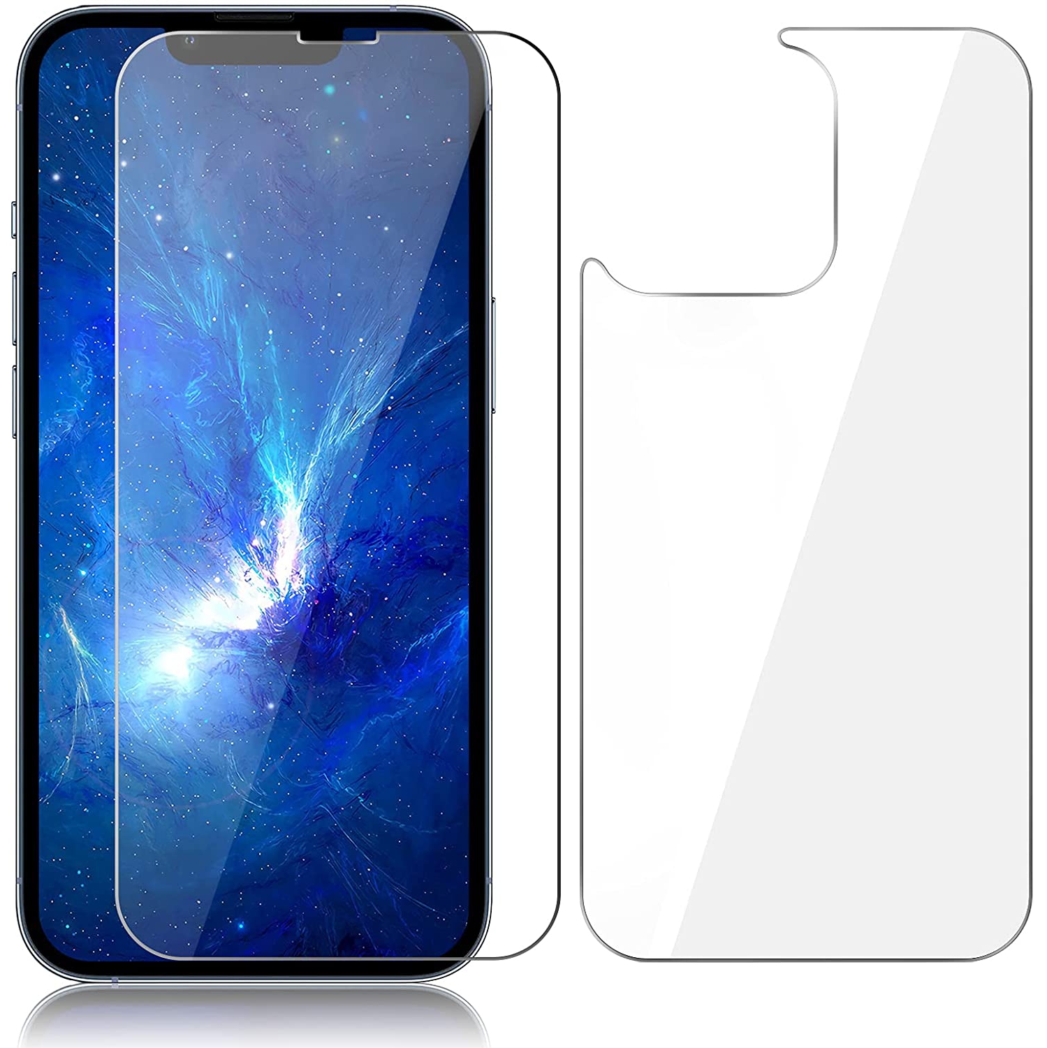 Front and Back Screen Protector Anti Bubble Scratch Ultra Thin Rear Film Tempered Glass Screen Protector Front Back Compatible with iPhone 12 Pro Max