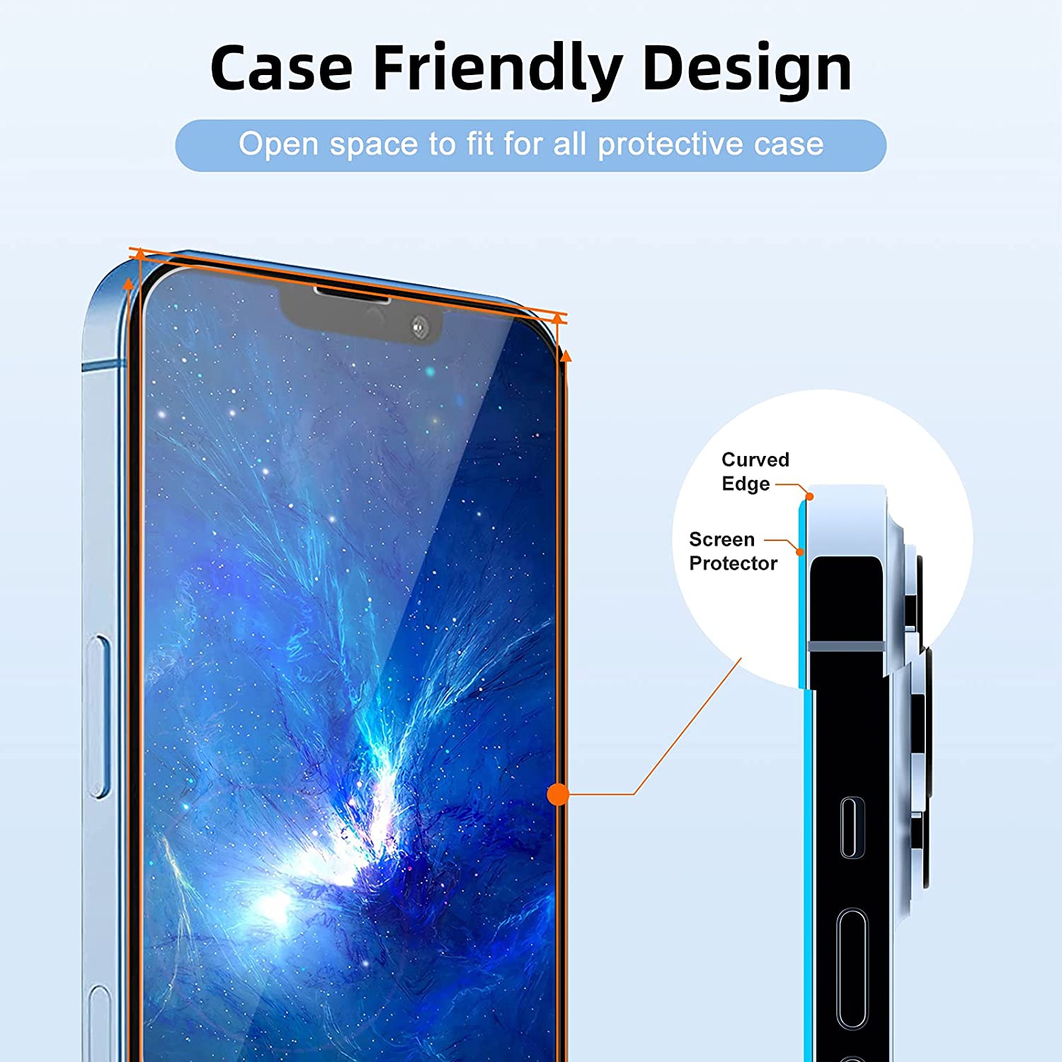 Front and Back Screen Protector Anti Bubble Scratch Ultra Thin Rear Film Tempered Glass Screen Protector Front Back Compatible with iPhone 13 - Free