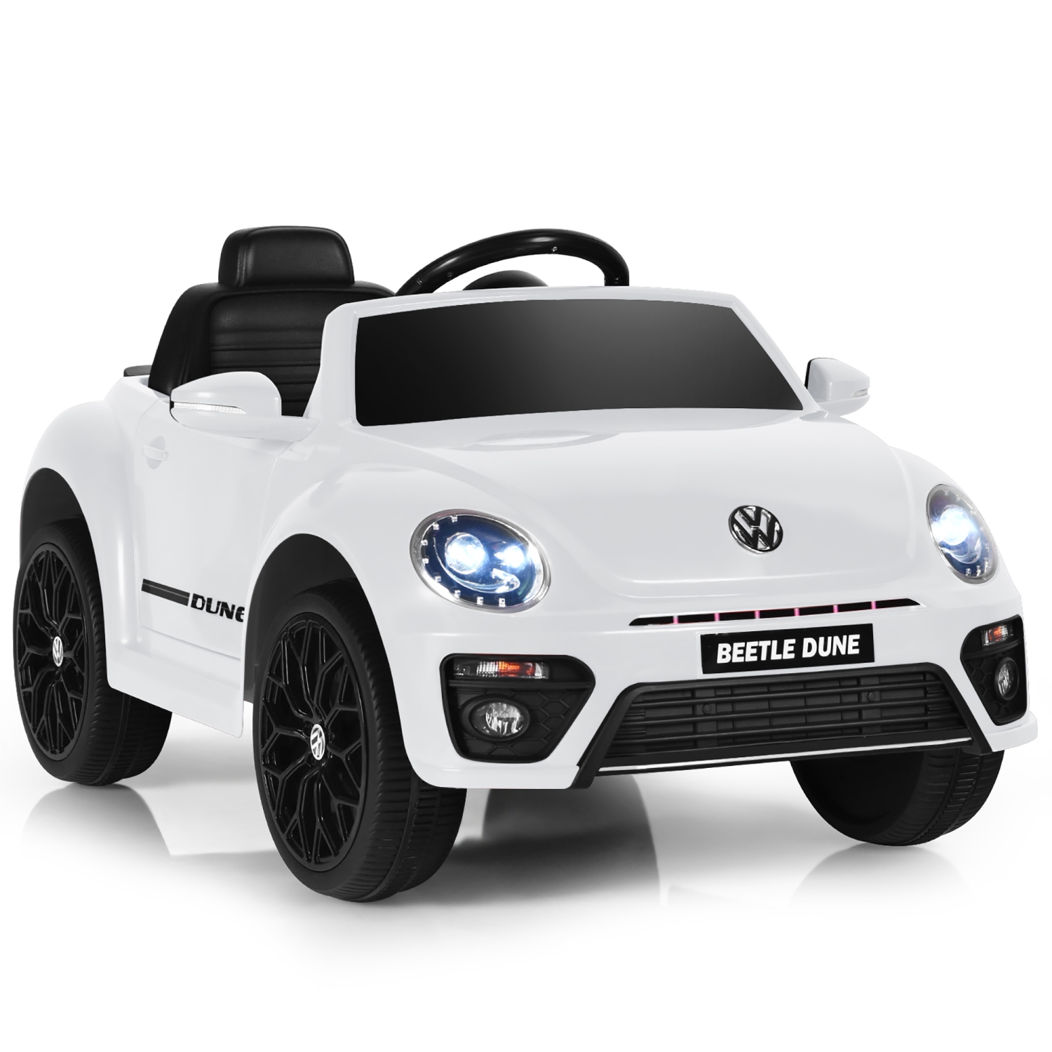 Costway 12V Kids Ride On Car Licensed Volkswagen Beetle w/ Remote Control & Music