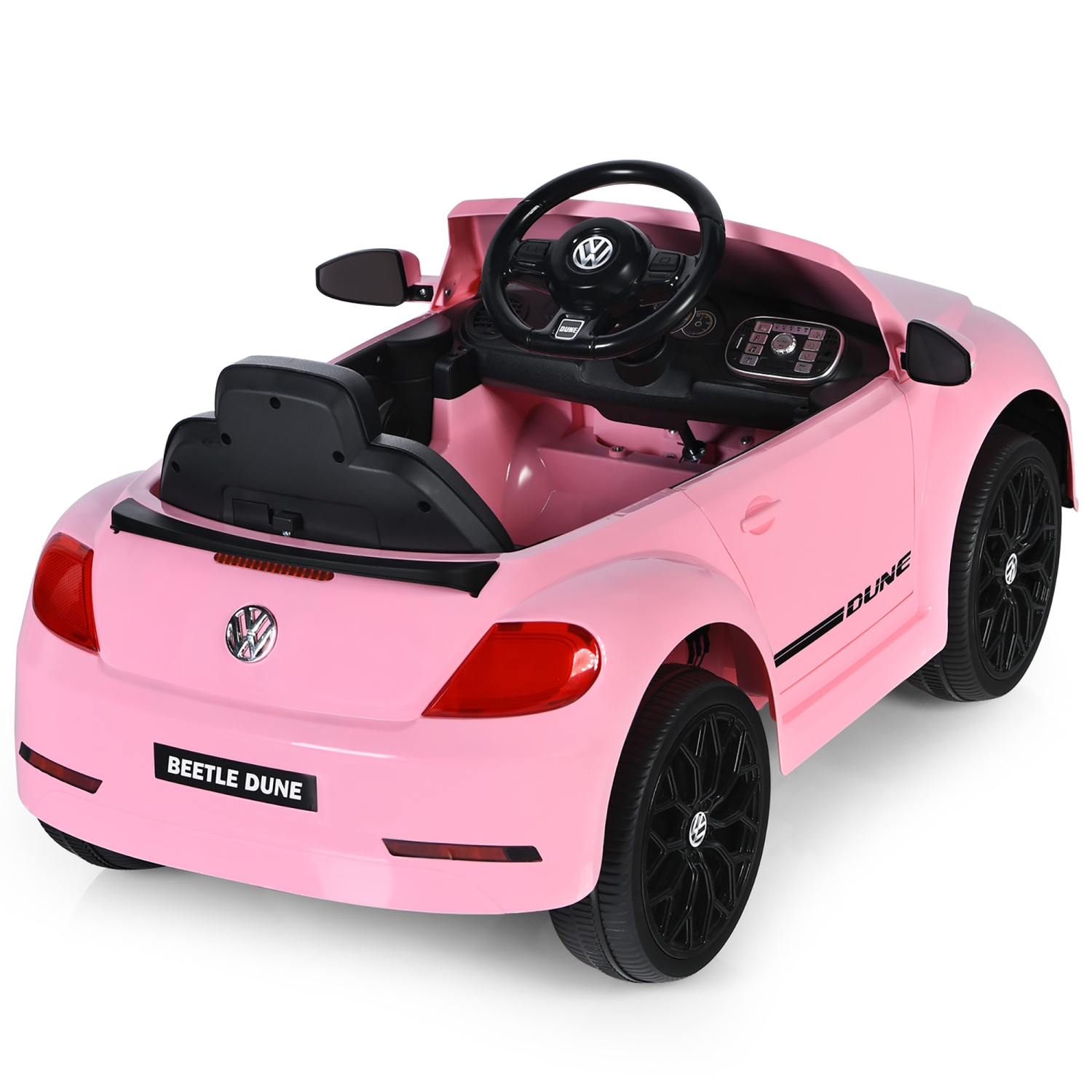 Costway 12V Kids Ride On Car Licensed Volkswagen Beetle w/ Remote Control & Music