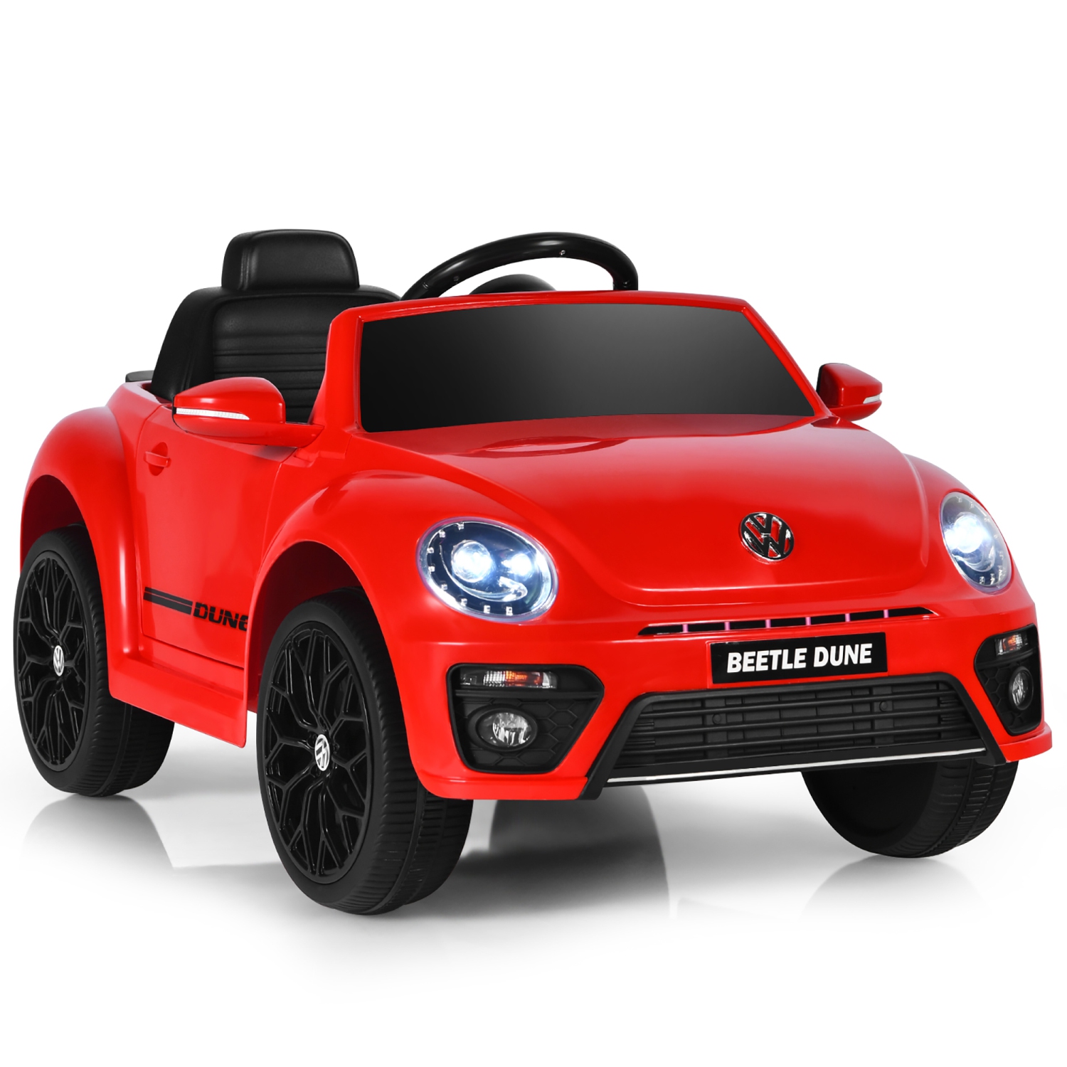 Costway 12V Kids Ride On Car Licensed Volkswagen Beetle w/ Remote Control & Music
