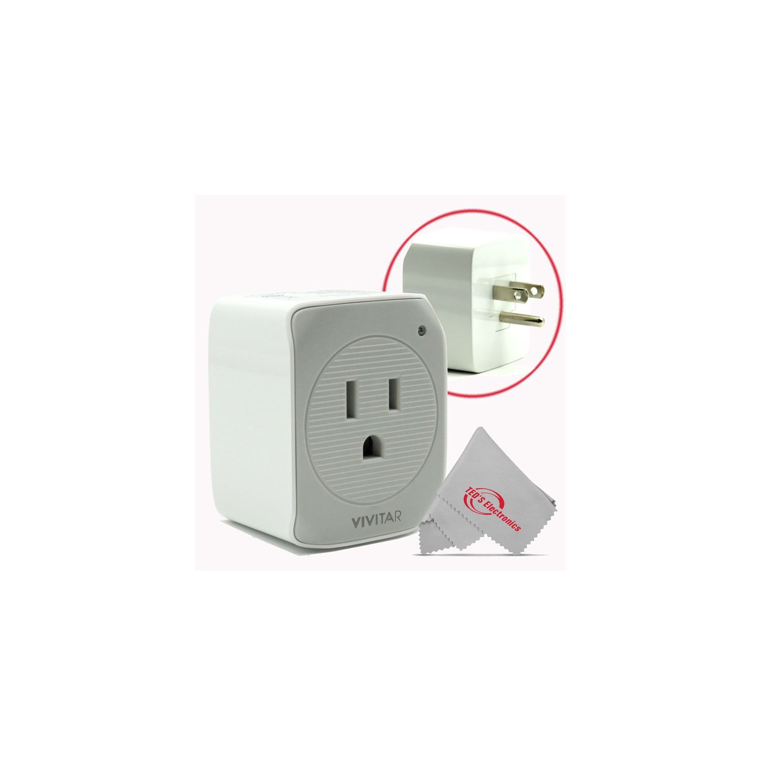Prise Wi-Fi intelligente sans fil de Vivitar compatible avec Alexa, Echo et Google Home; aucun concentrateur requis